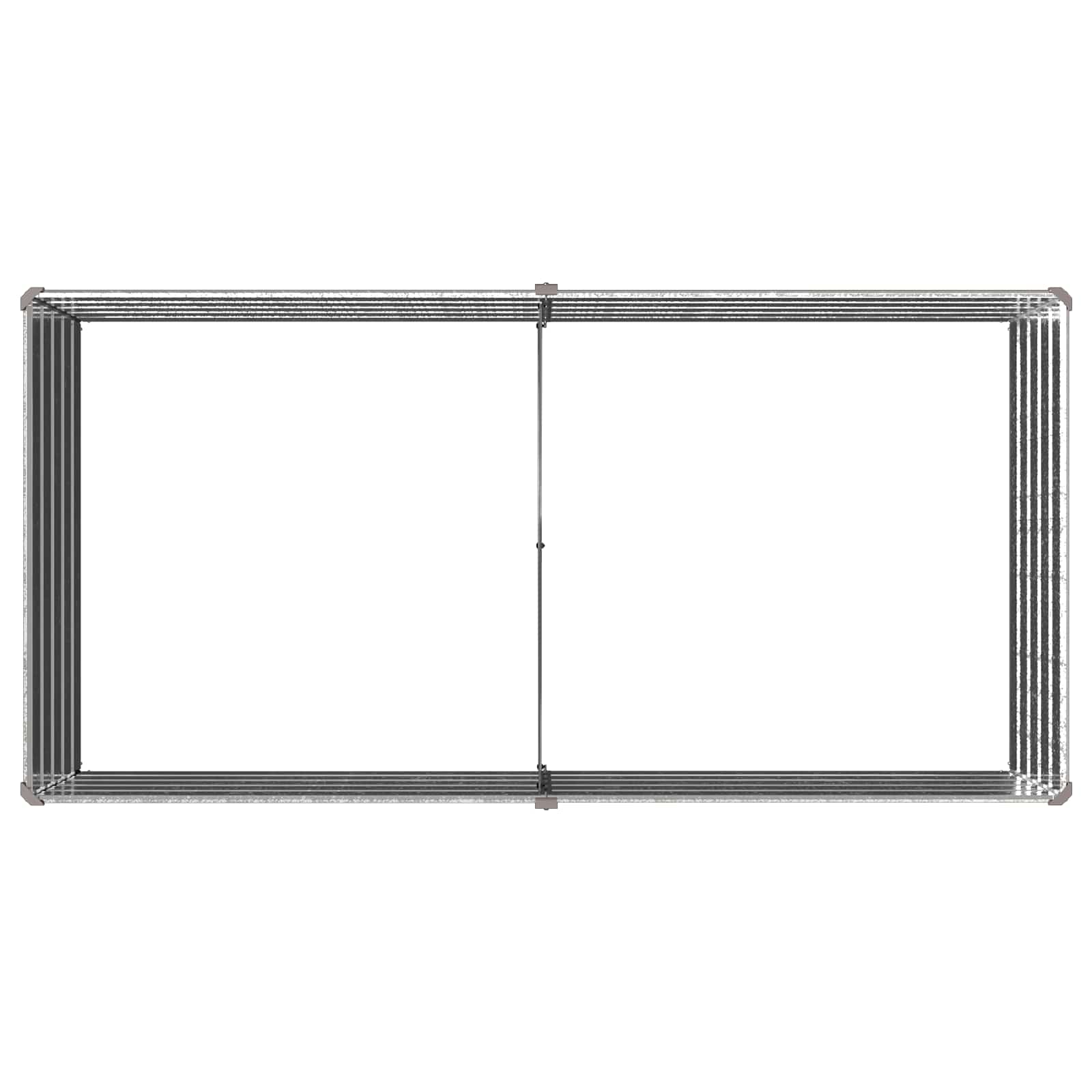 Letto rialzato da giardino Argento 160 x 80 x 55 cm