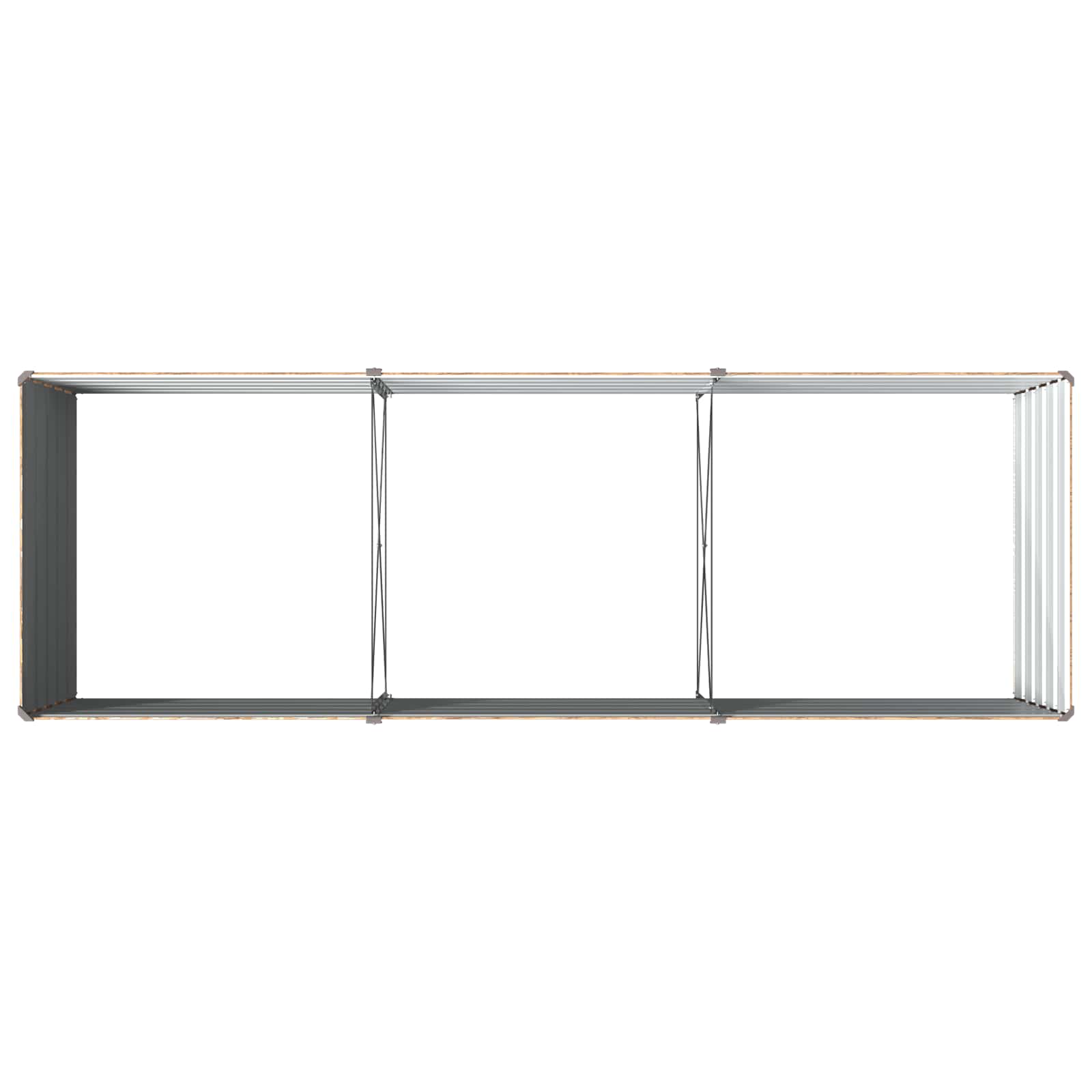 Letto rialzato da giardino Marrone legno 240 x 80 x 55 cm