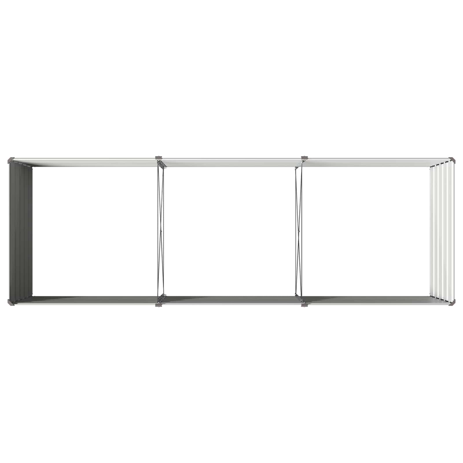 Letto rialzato da giardino Grigio 240 x 80 x 55 cm