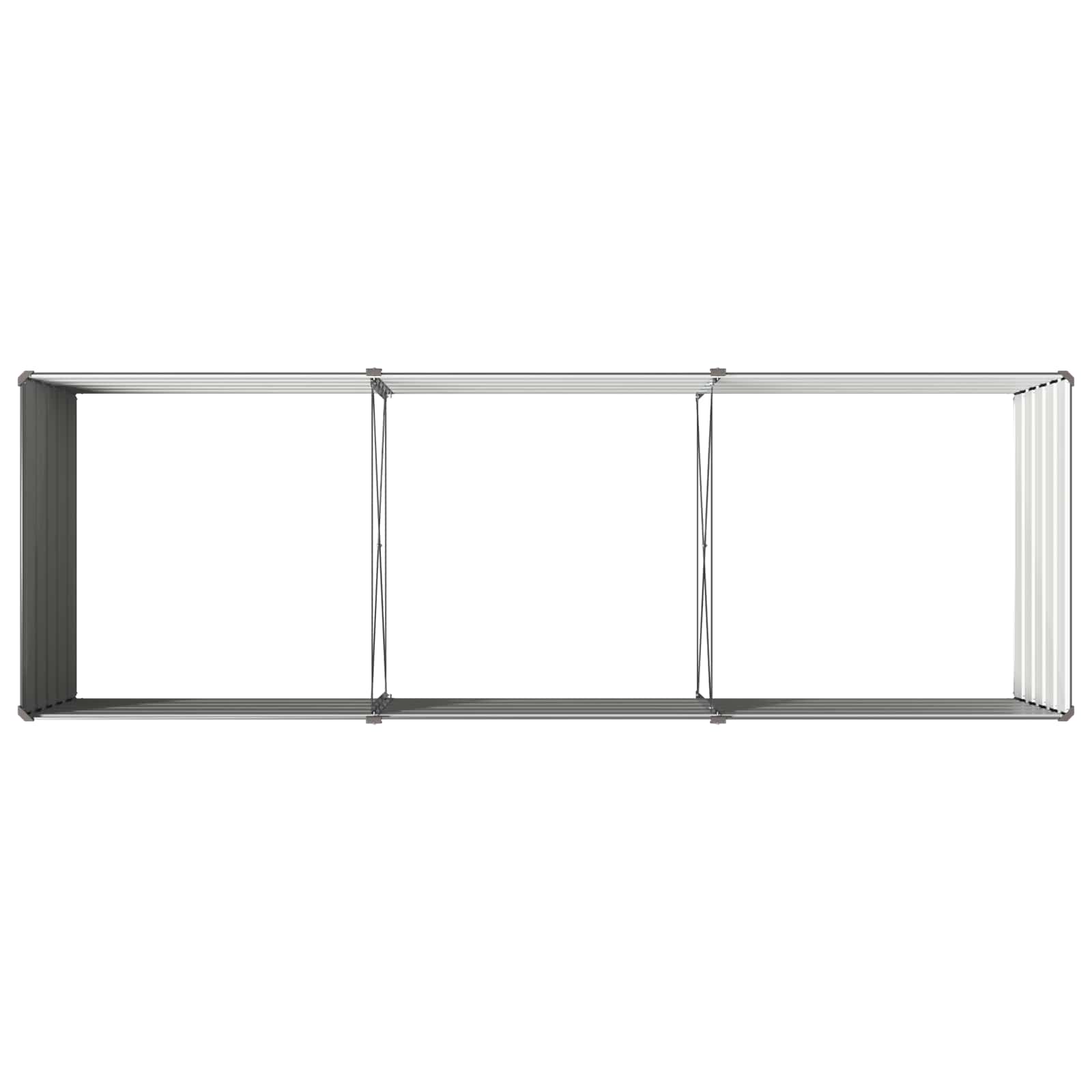 Letto rialzato da giardino Antracite 240 x 80 x 55 cm
