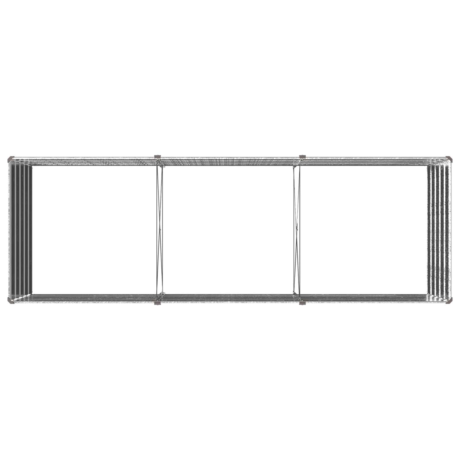 Letto rialzato da giardino Argento 240 x 80 x 55 cm