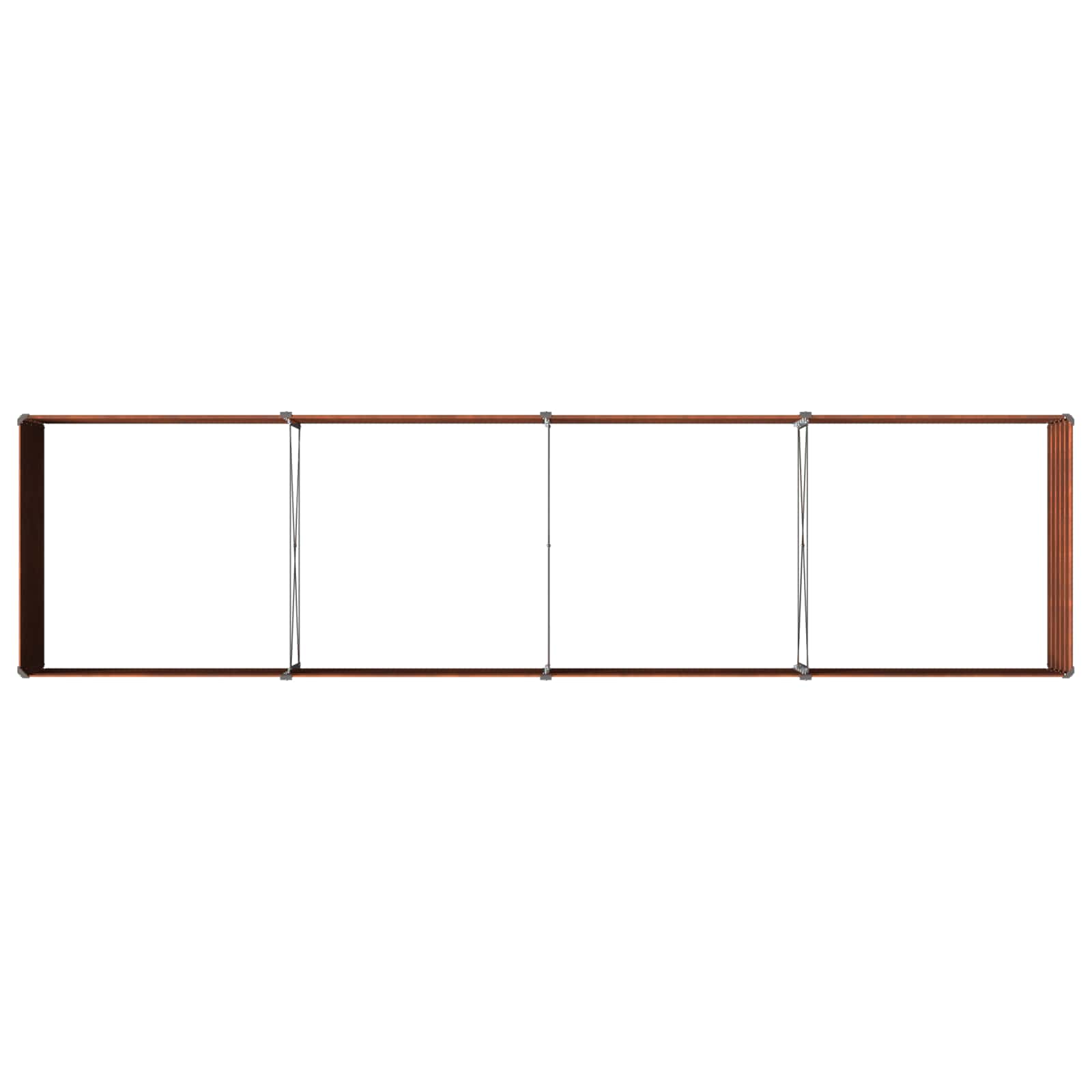 Letto rialzato da giardino Ruggine 320 x 80 x 55 cm cartone