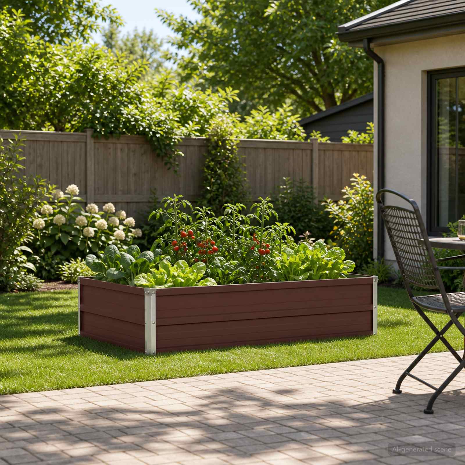 Letto rialzato da giardino Marrone 100 x 80 x 24 cm