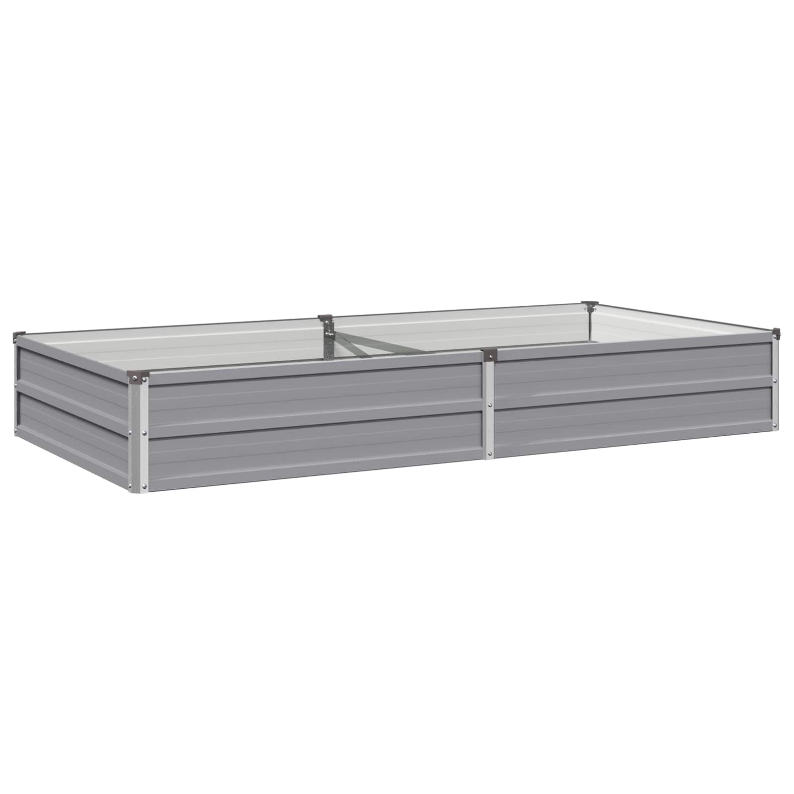 Letto rialzato da giardino Grigio 160 x 80 x 24 cm