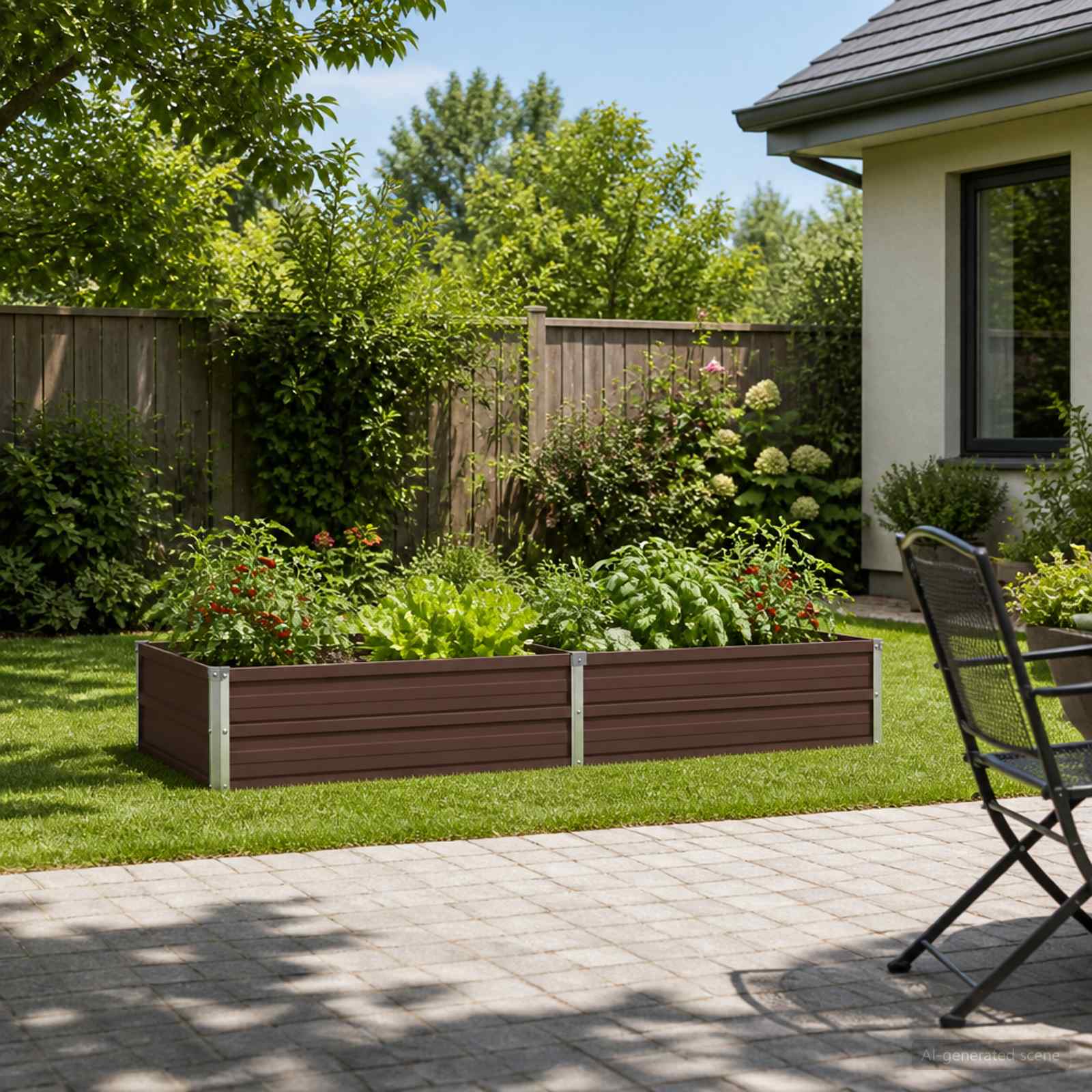 Letto rialzato da giardino Marrone 160 x 80 x 24 cm