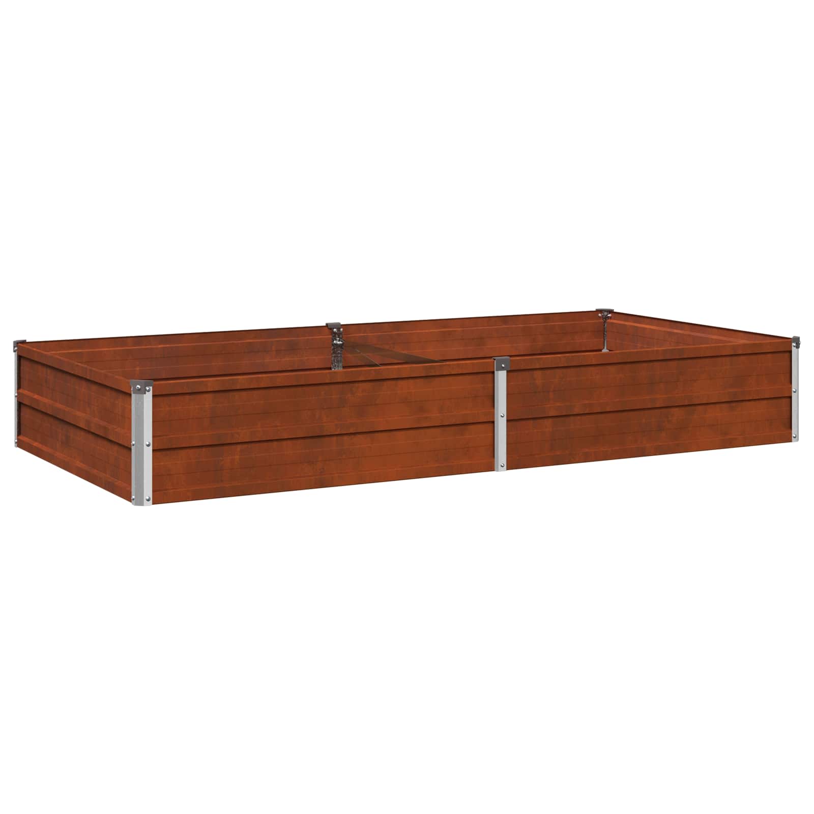Letto rialzato da giardino Ruggine 160 x 80 x 24 cm cartone