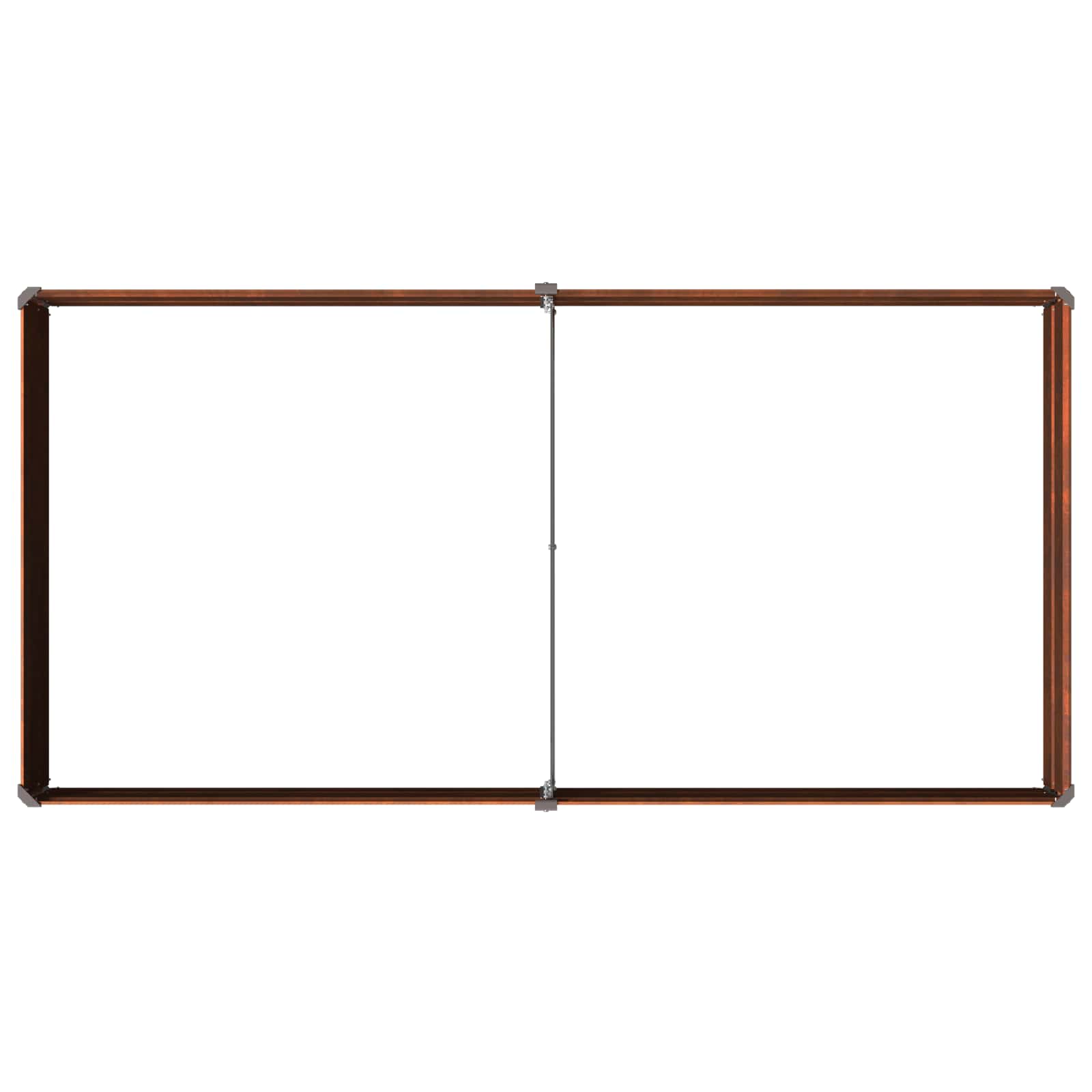 Letto rialzato da giardino Ruggine 160 x 80 x 24 cm cartone