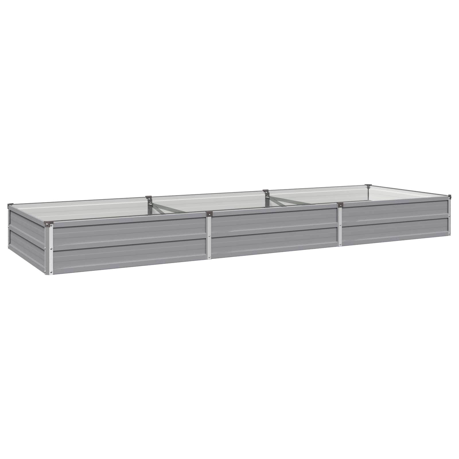 Letto rialzato da giardino Grigio 240 x 80 x 24 cm