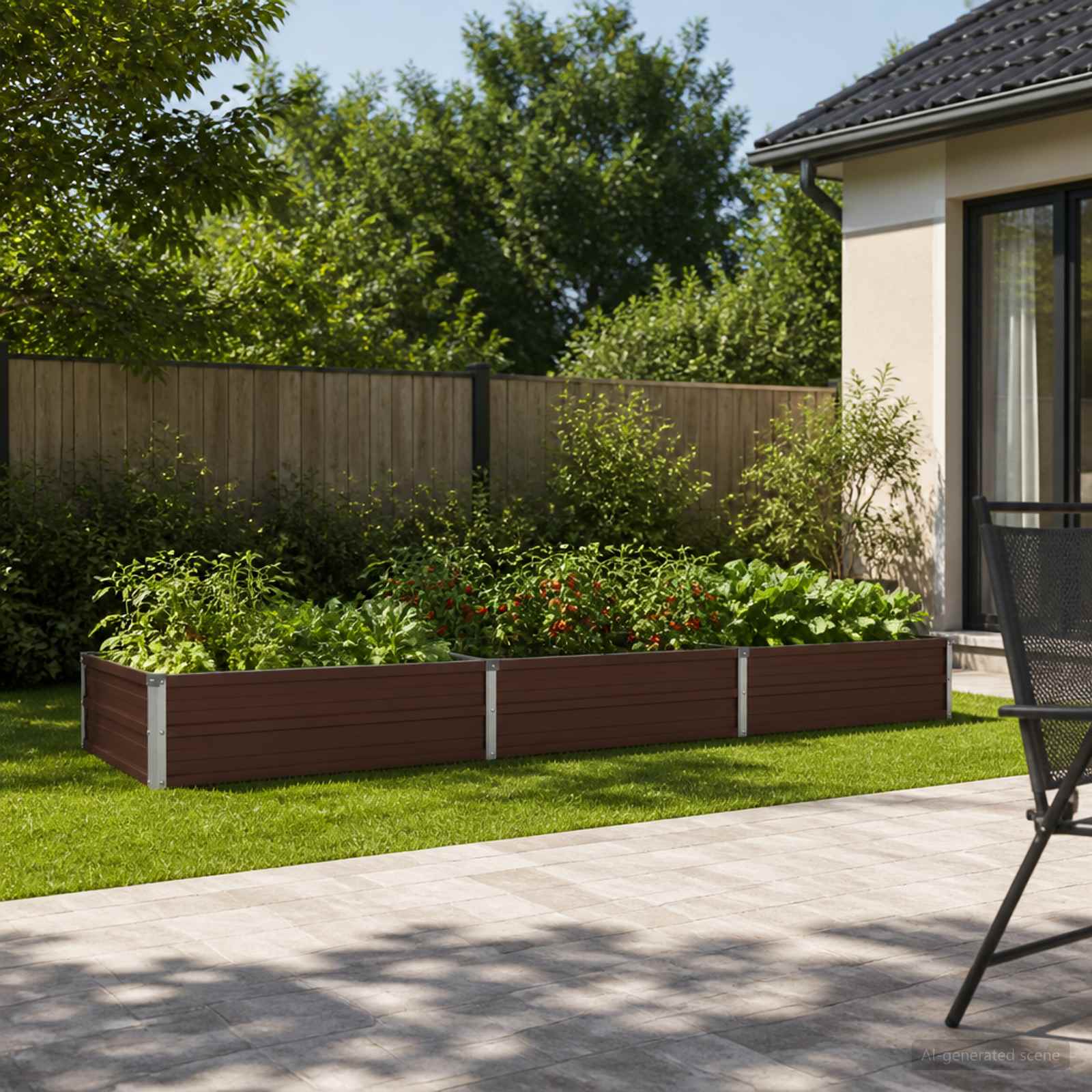 Letto rialzato da giardino Marrone 240 x 80 x 24 cm