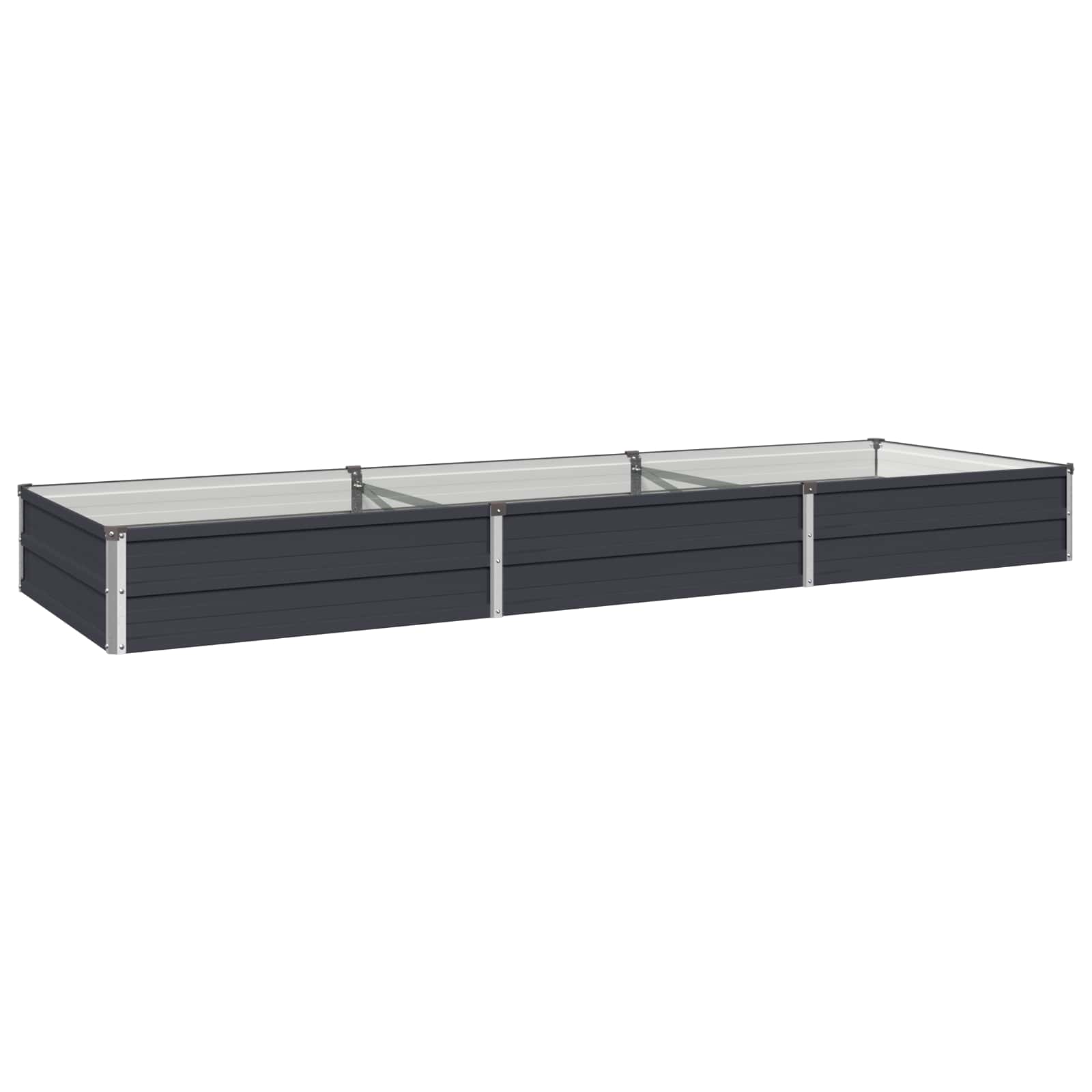 Letto rialzato da giardino Antracite 240 x 80 x 24 cm