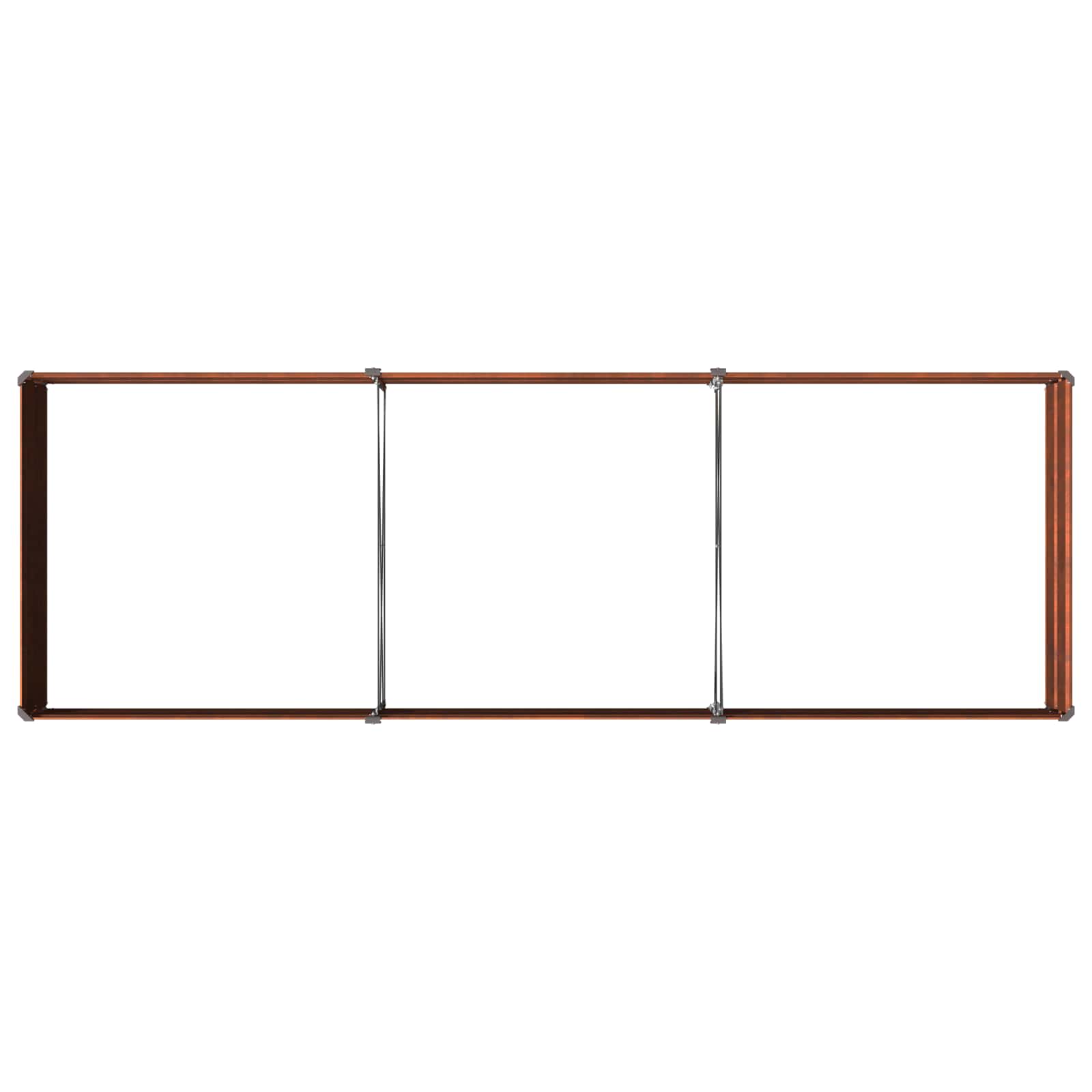 Letto rialzato da giardino Ruggine 240 x 80 x 24 cm cartone