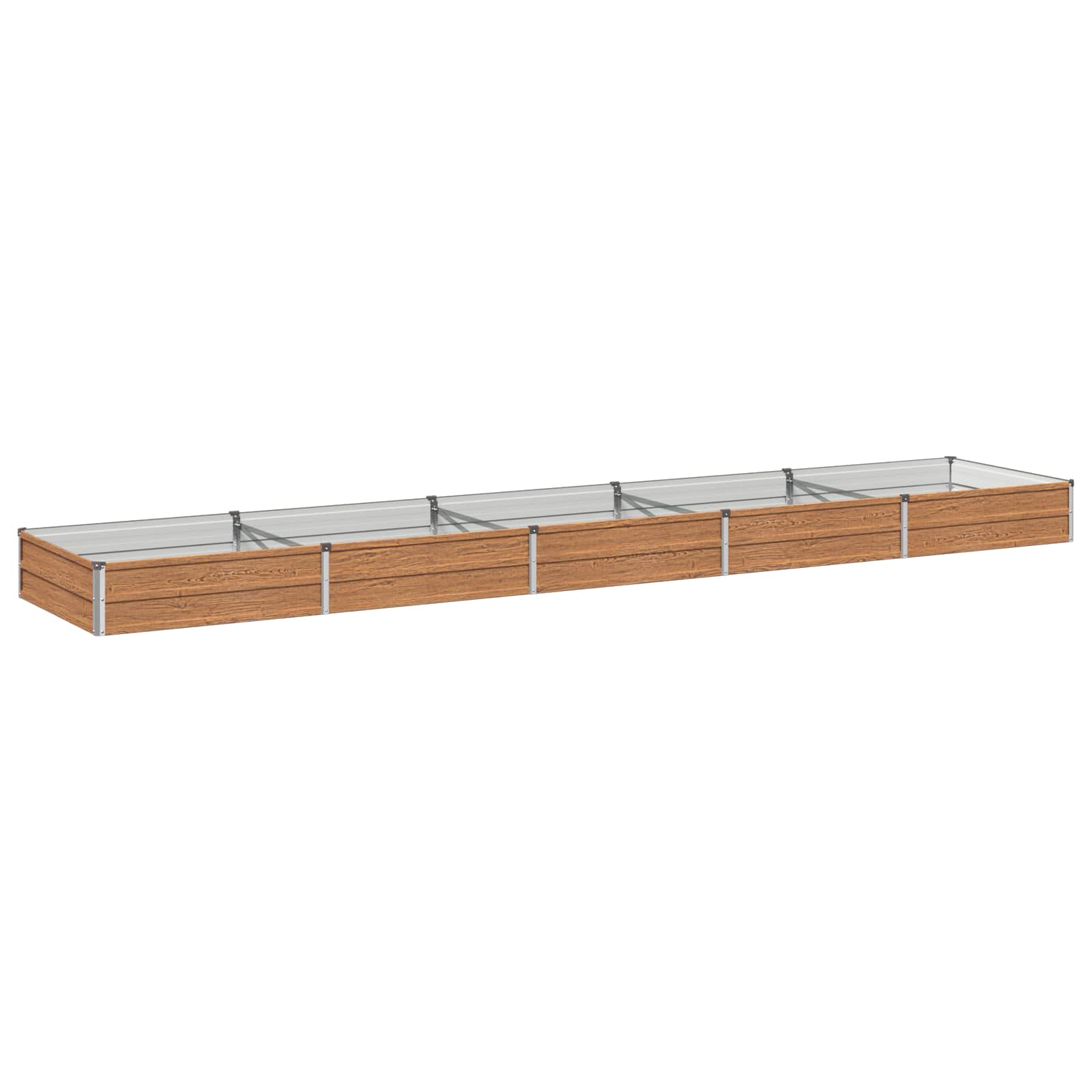 Letto rialzato da giardino Marrone legno 400 x 80 x 24 cm