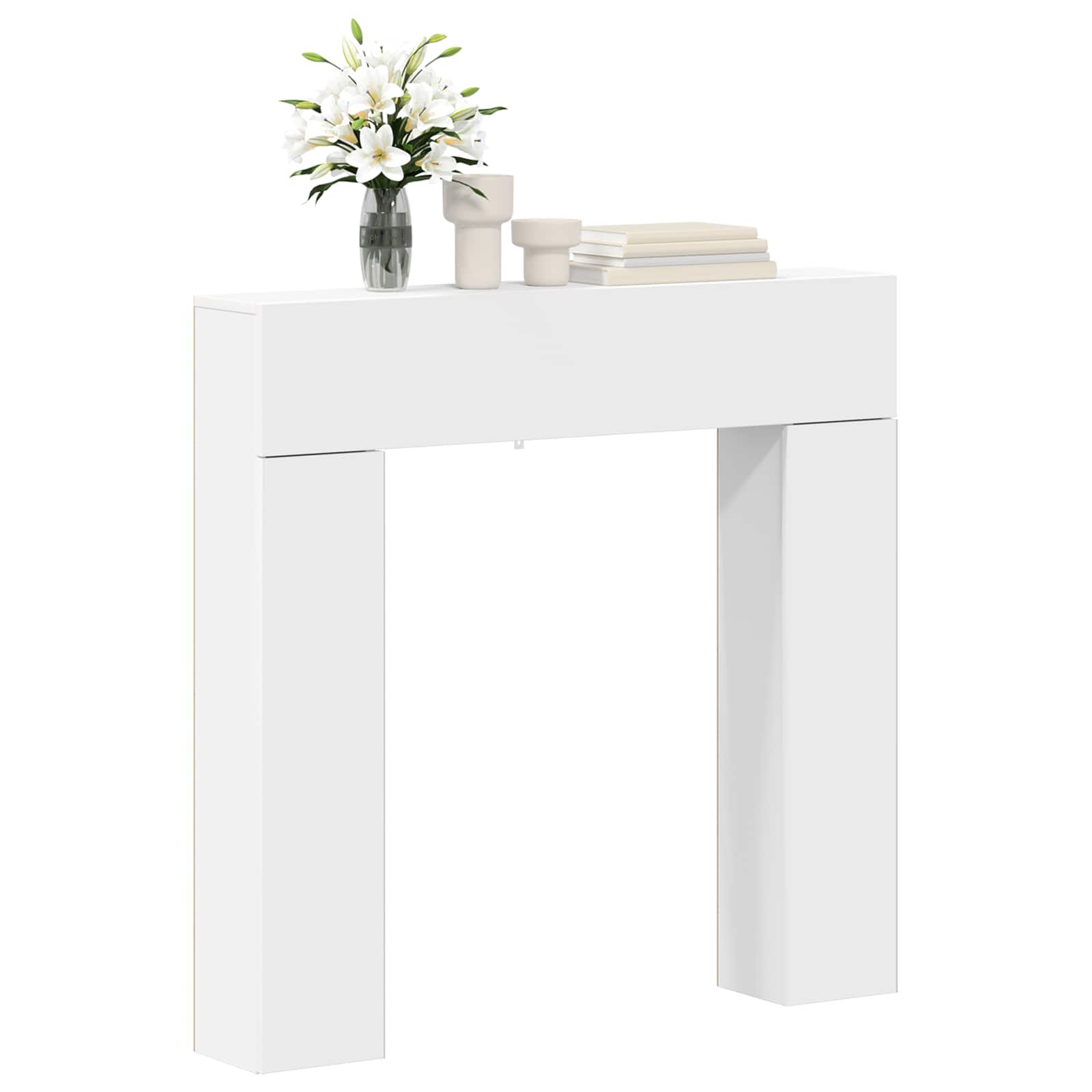 Cornice per camino Bianco 102 x 18 x 100,5 cm