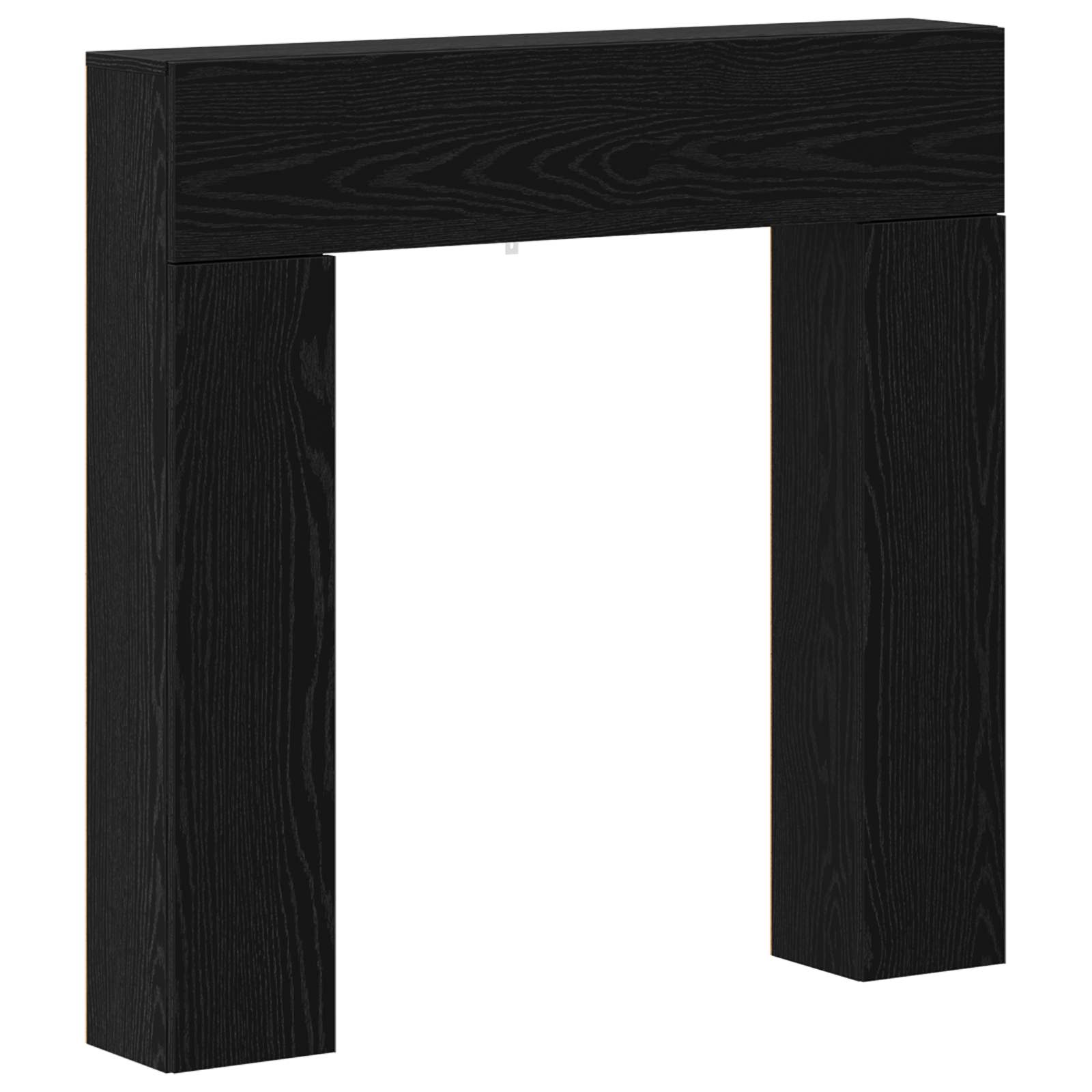 Cornice per camino Rovere Nero 102 x 18 x 100,5 cm
