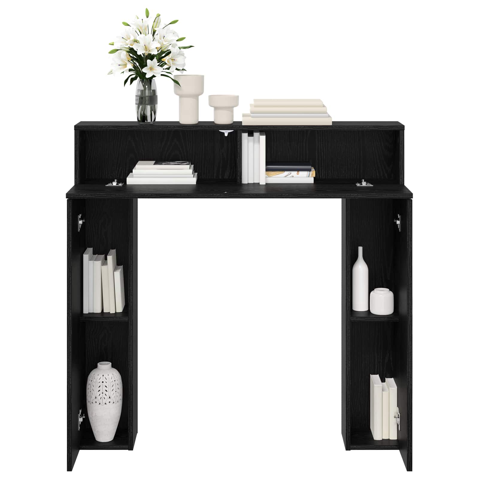 Cornice per camino Rovere Nero 102 x 18 x 100,5 cm