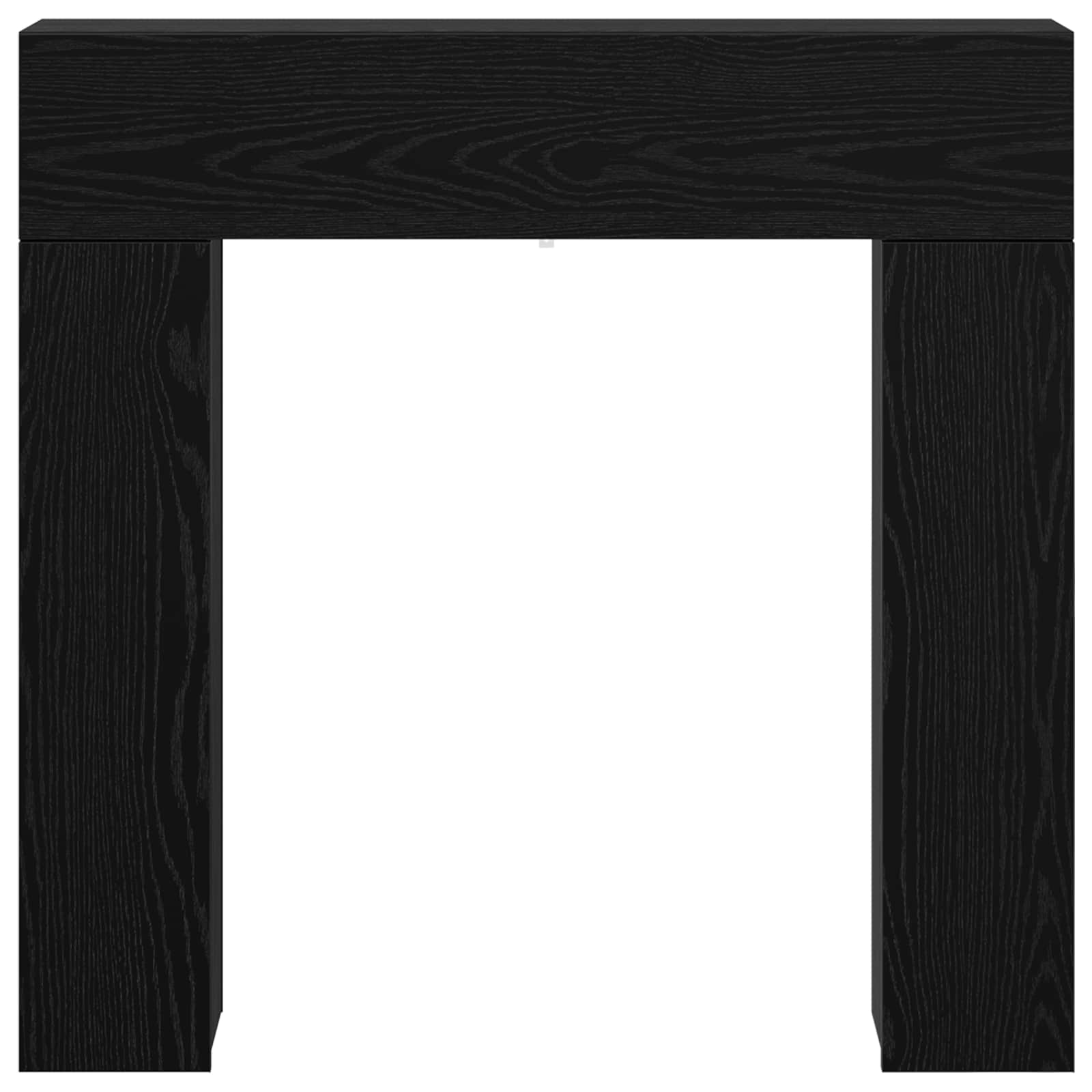Cornice per camino Rovere Nero 102 x 18 x 100,5 cm