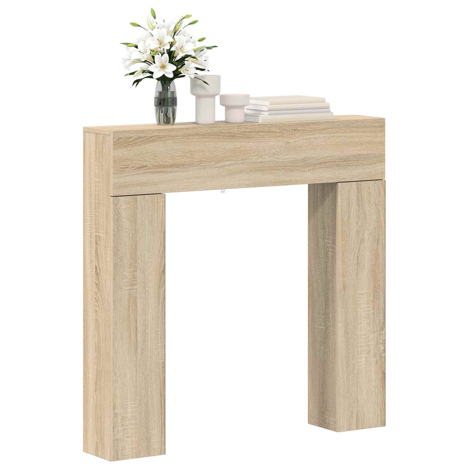 Cornice per camino Rovere Sonoma 102 x 18 x 100,5 cm