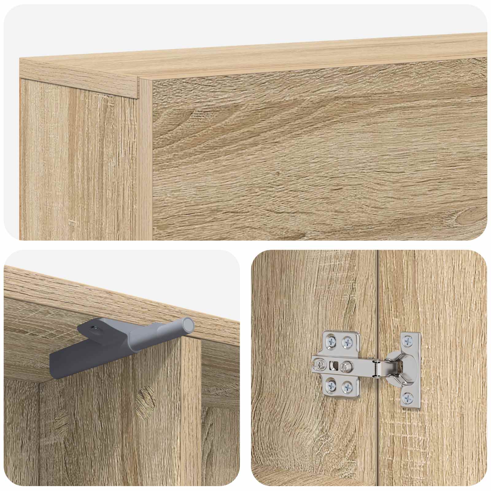 Cornice per camino Rovere Sonoma 102 x 18 x 100,5 cm