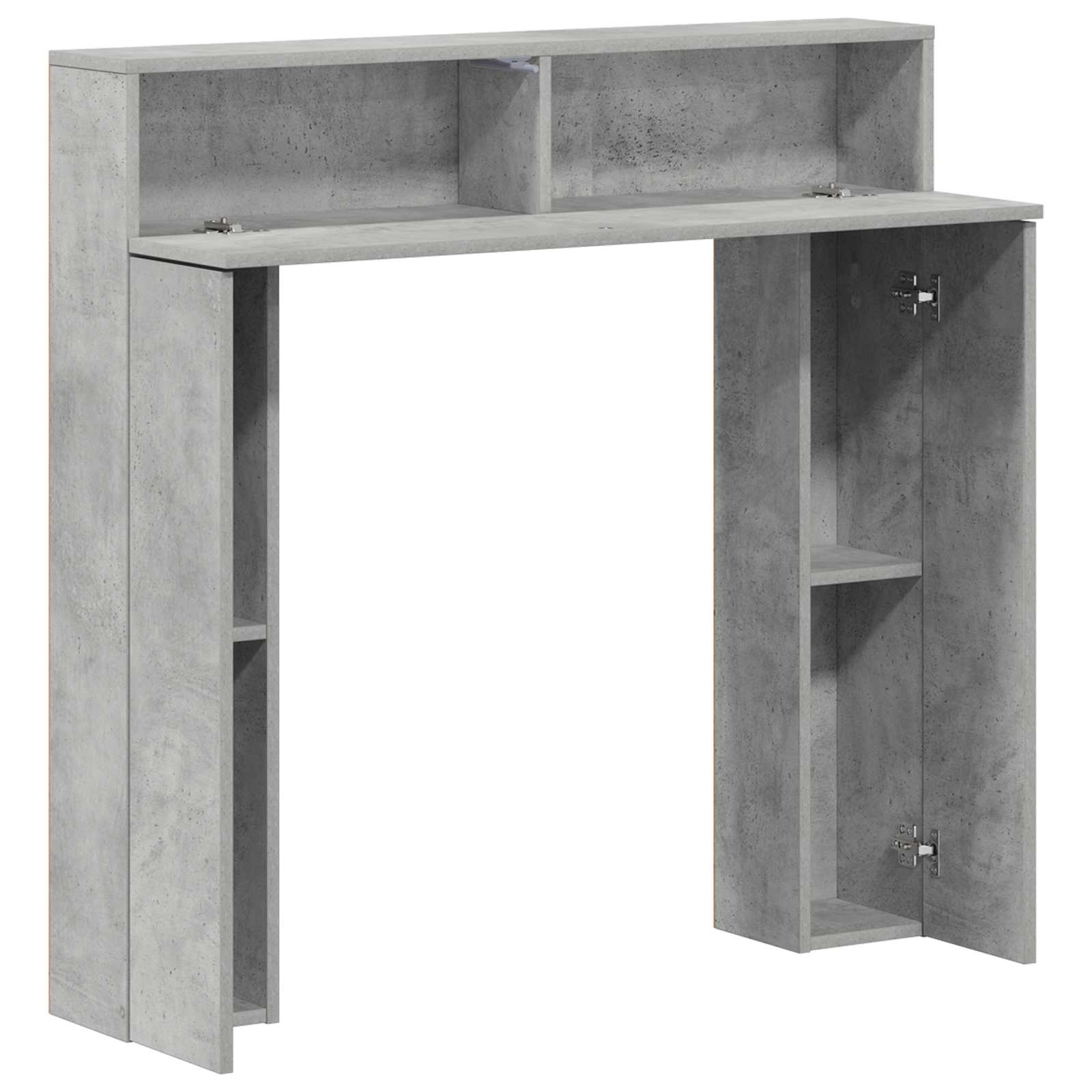 Cornice per camino Grigio Cemento 102 x 18 x 100,5 cm