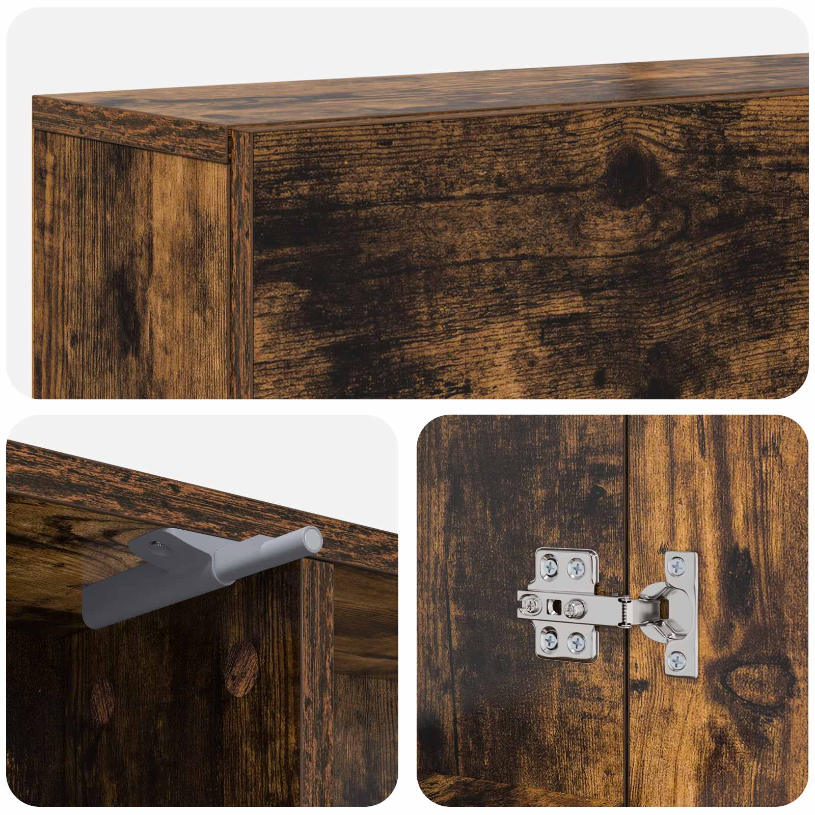Cornice per camino Rovere Fumo 102 x 18 x 100,5 cm