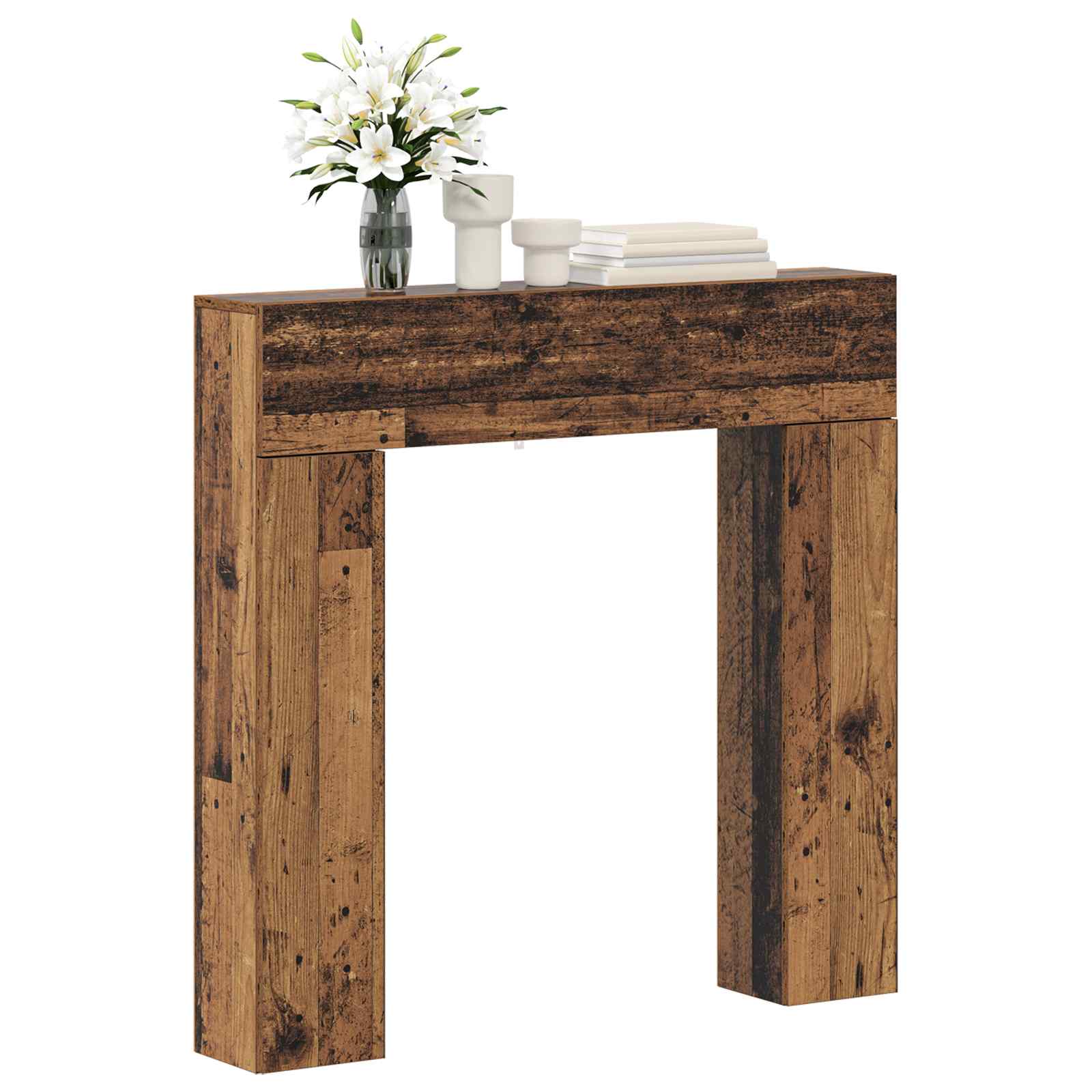 Cornice per camino Legno antico 102 x 18 x 100,5 cm