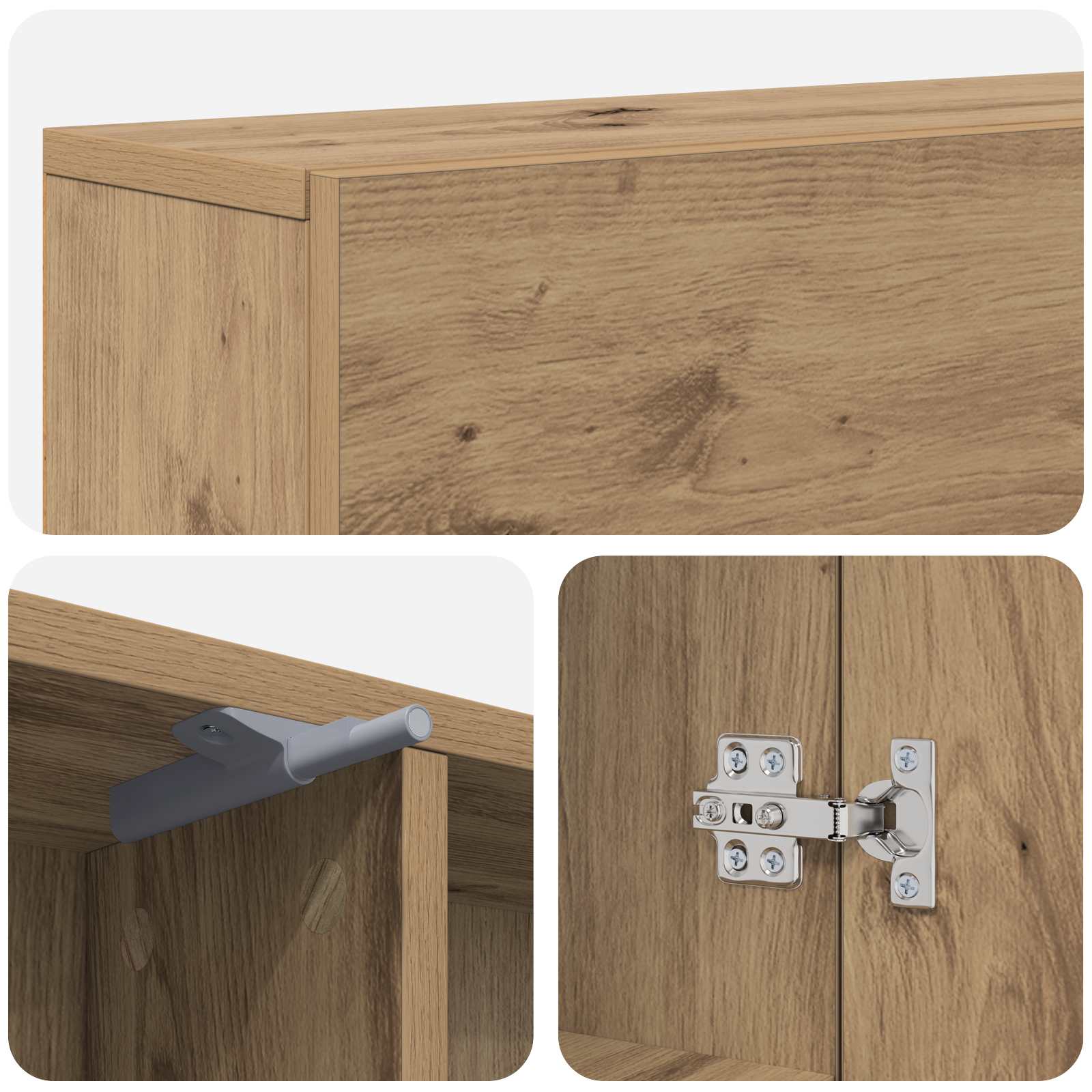 Cornice per camino Rovere Artigianale 102 x 18 x 100,5 cm