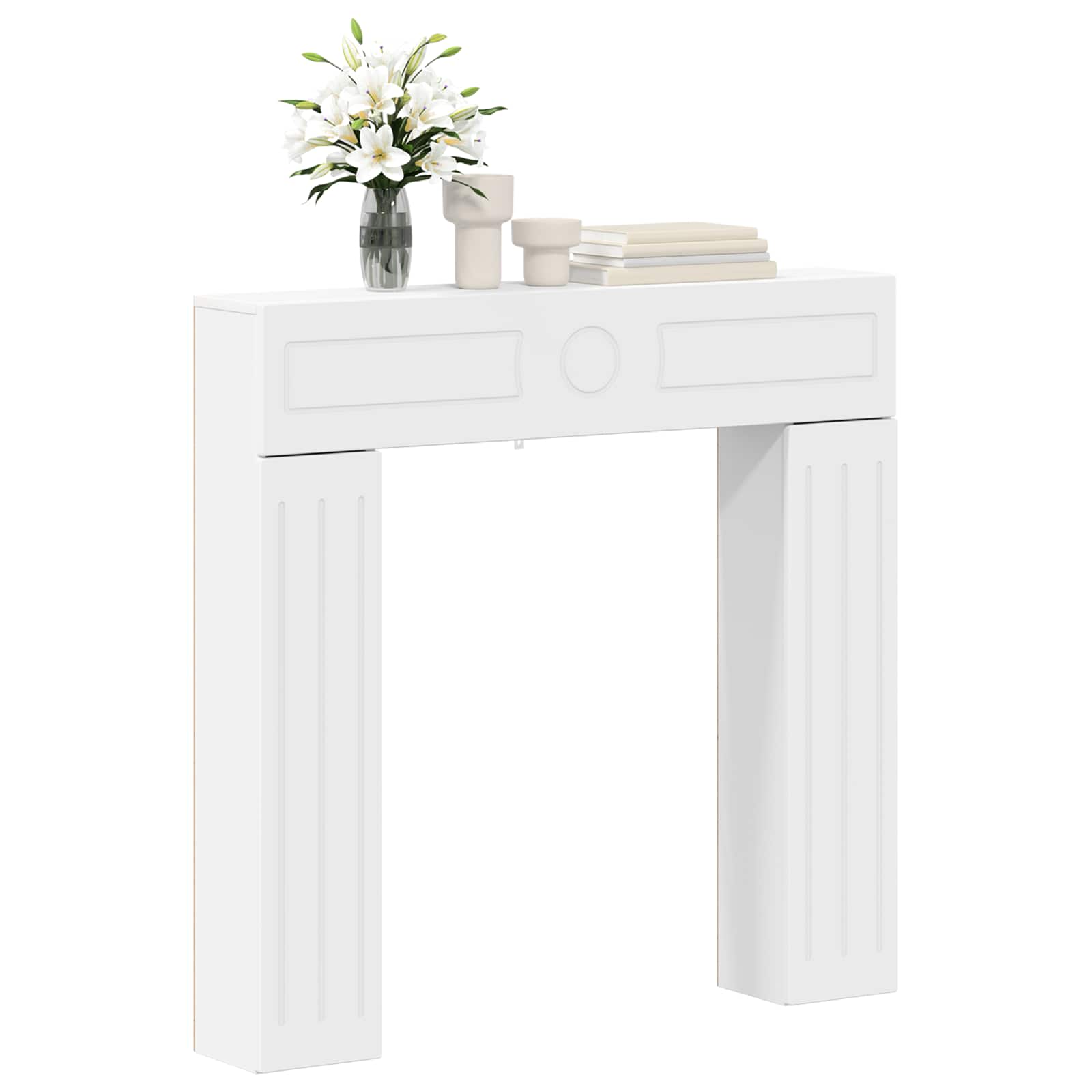 Cornice per camino Bianco 102 x 18 x 100,5 cm