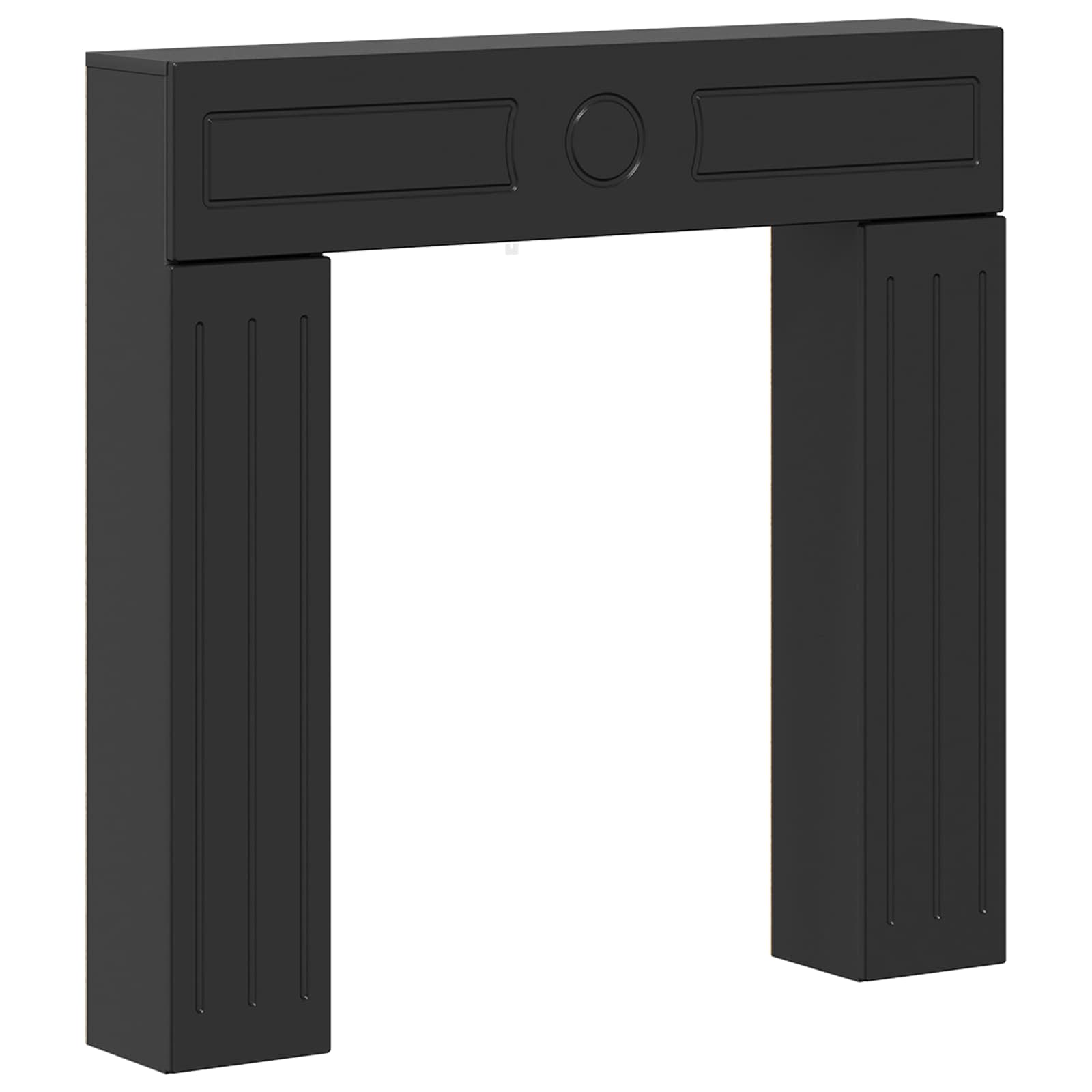 Cornice per camino Nero 102 x 18 x 100,5 cm