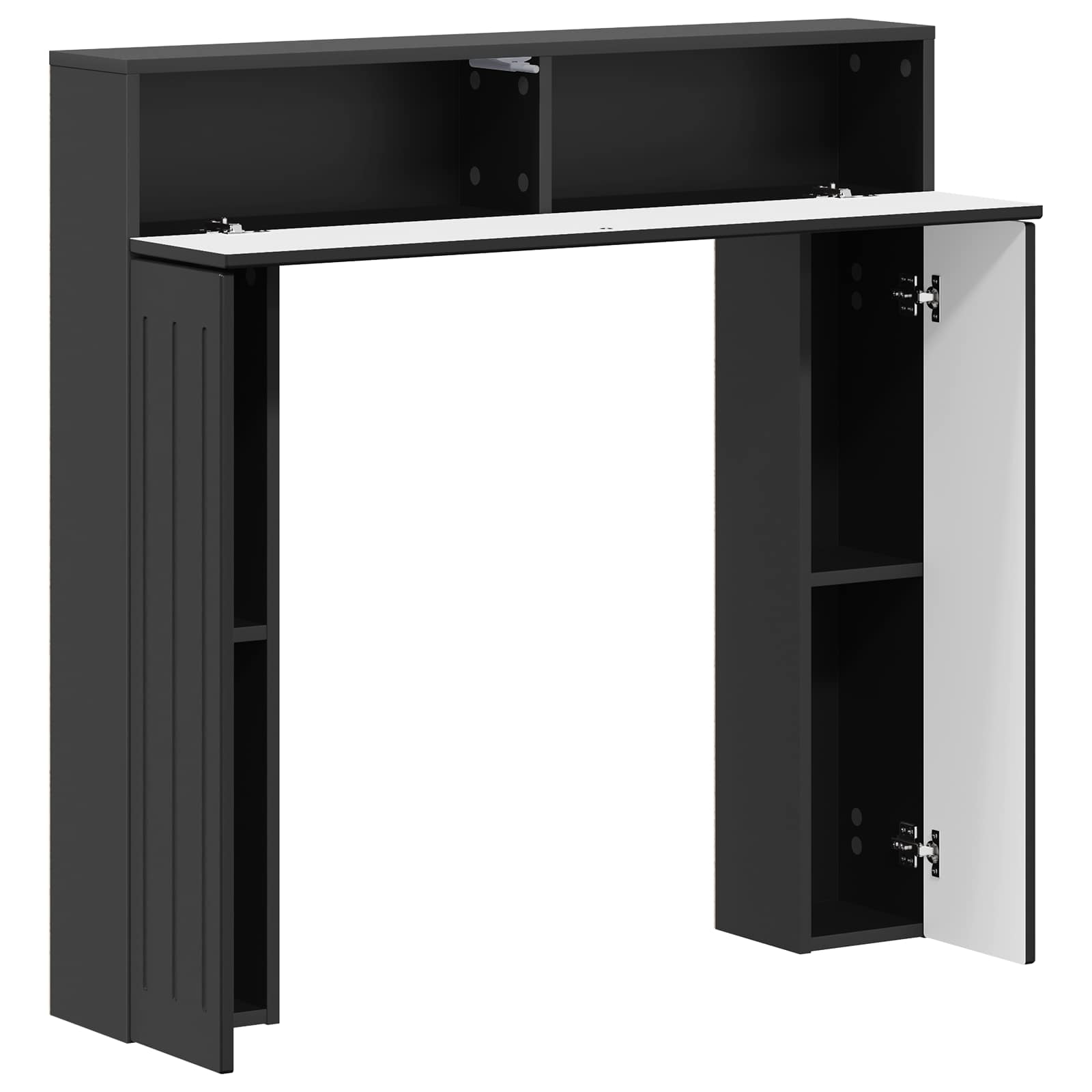Cornice per camino Nero 102 x 18 x 100,5 cm