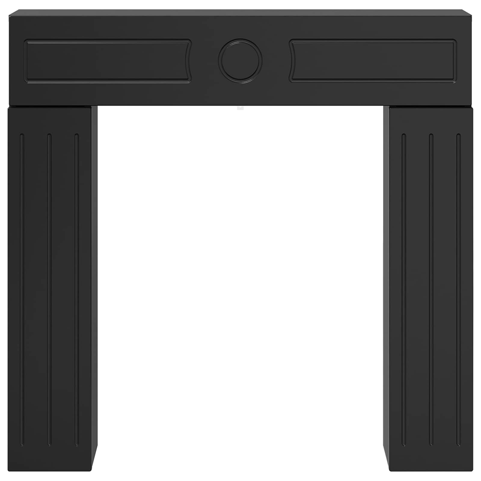 Cornice per camino Nero 102 x 18 x 100,5 cm