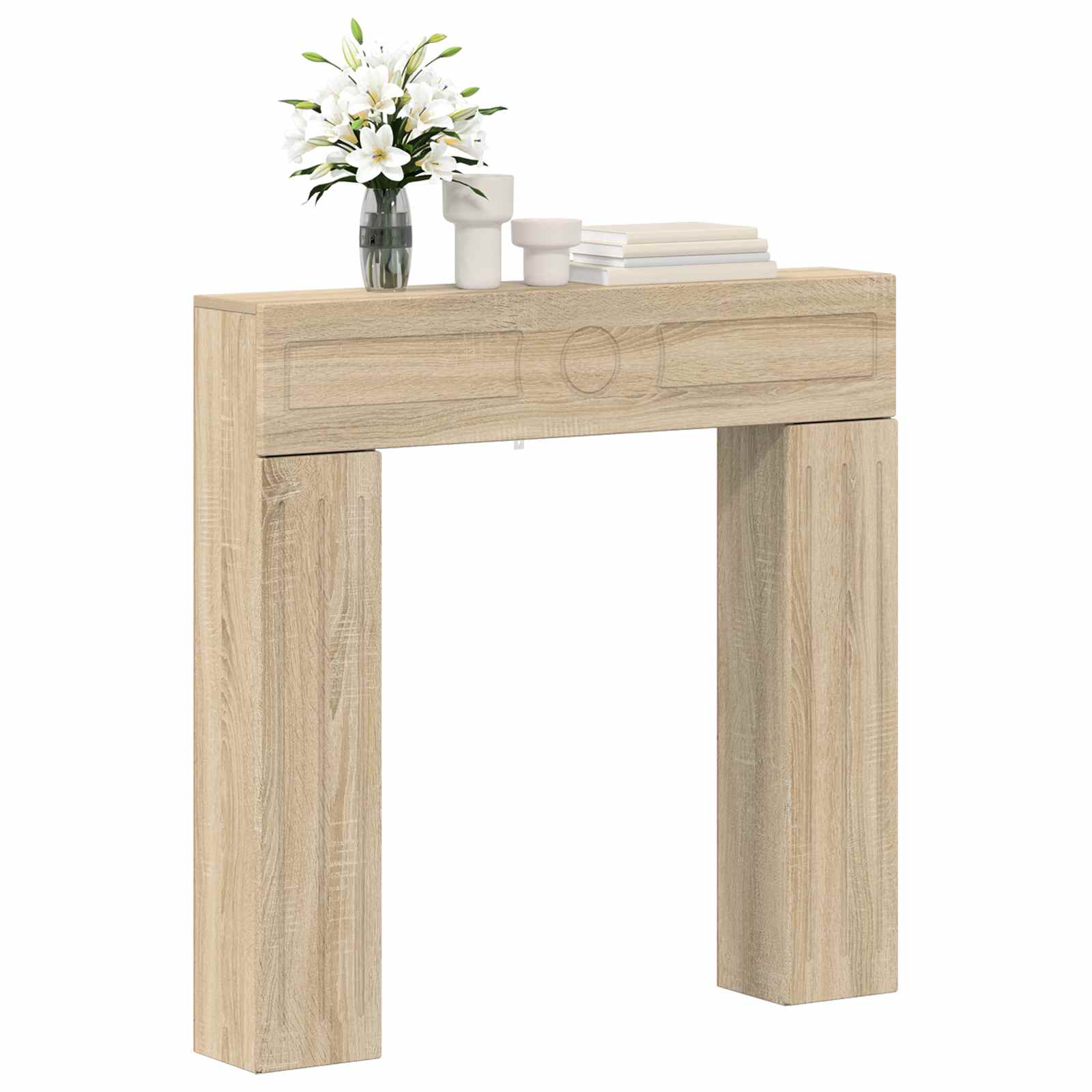 Cornice per camino Rovere Sonoma 102 x 18 x 100,5 cm