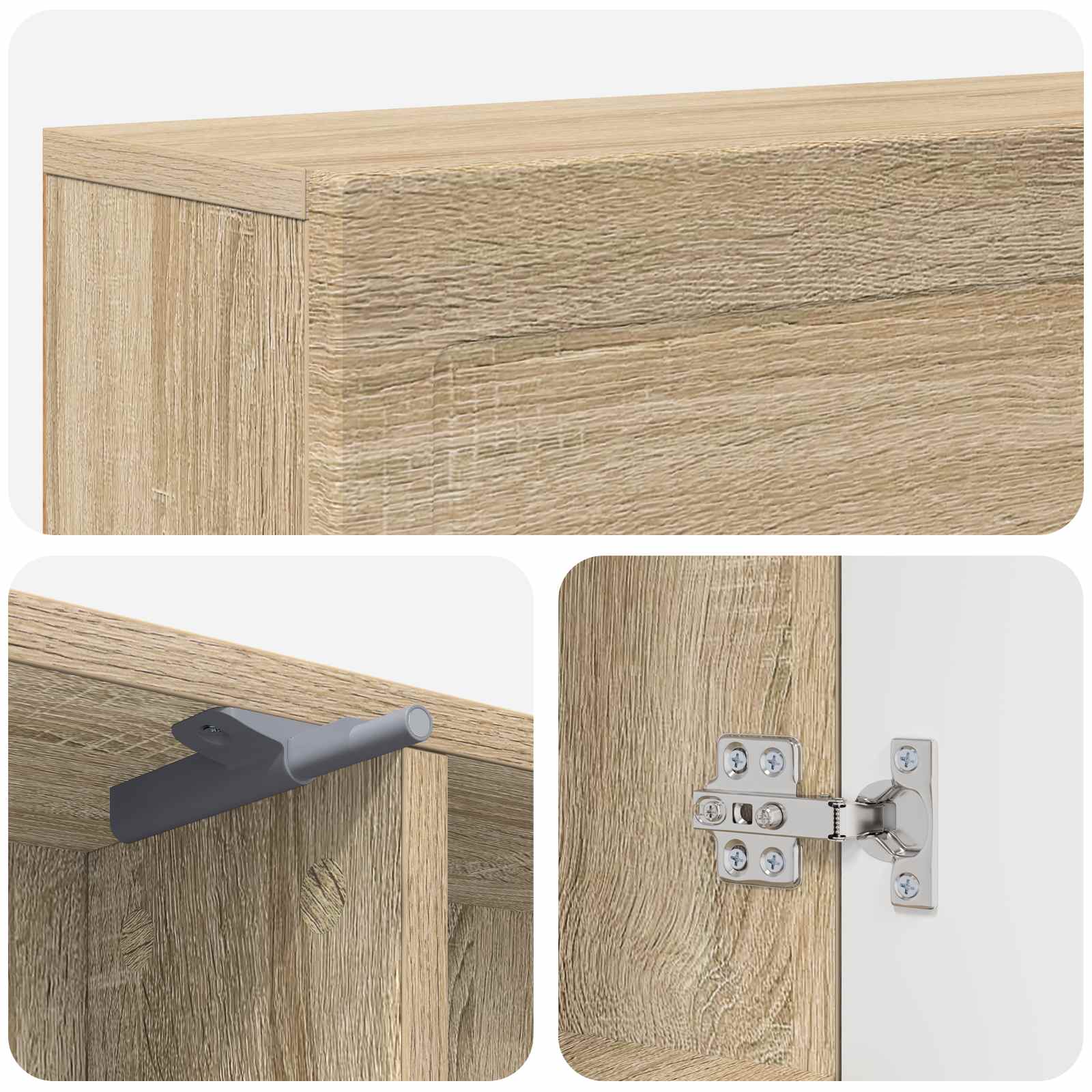 Cornice per camino Rovere Sonoma 102 x 18 x 100,5 cm