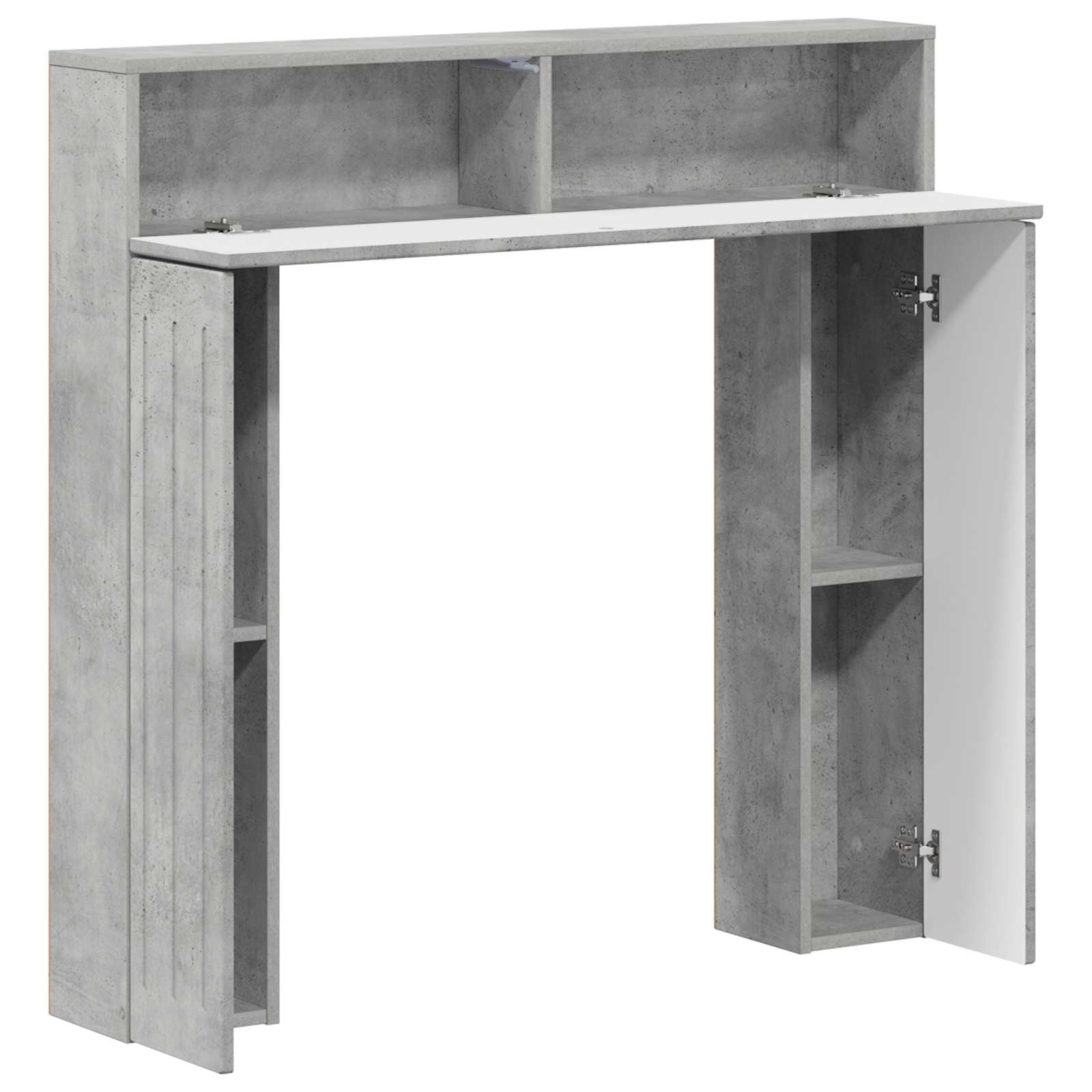 Cornice per camino Grigio Cemento 102 x 18 x 100,5 cm