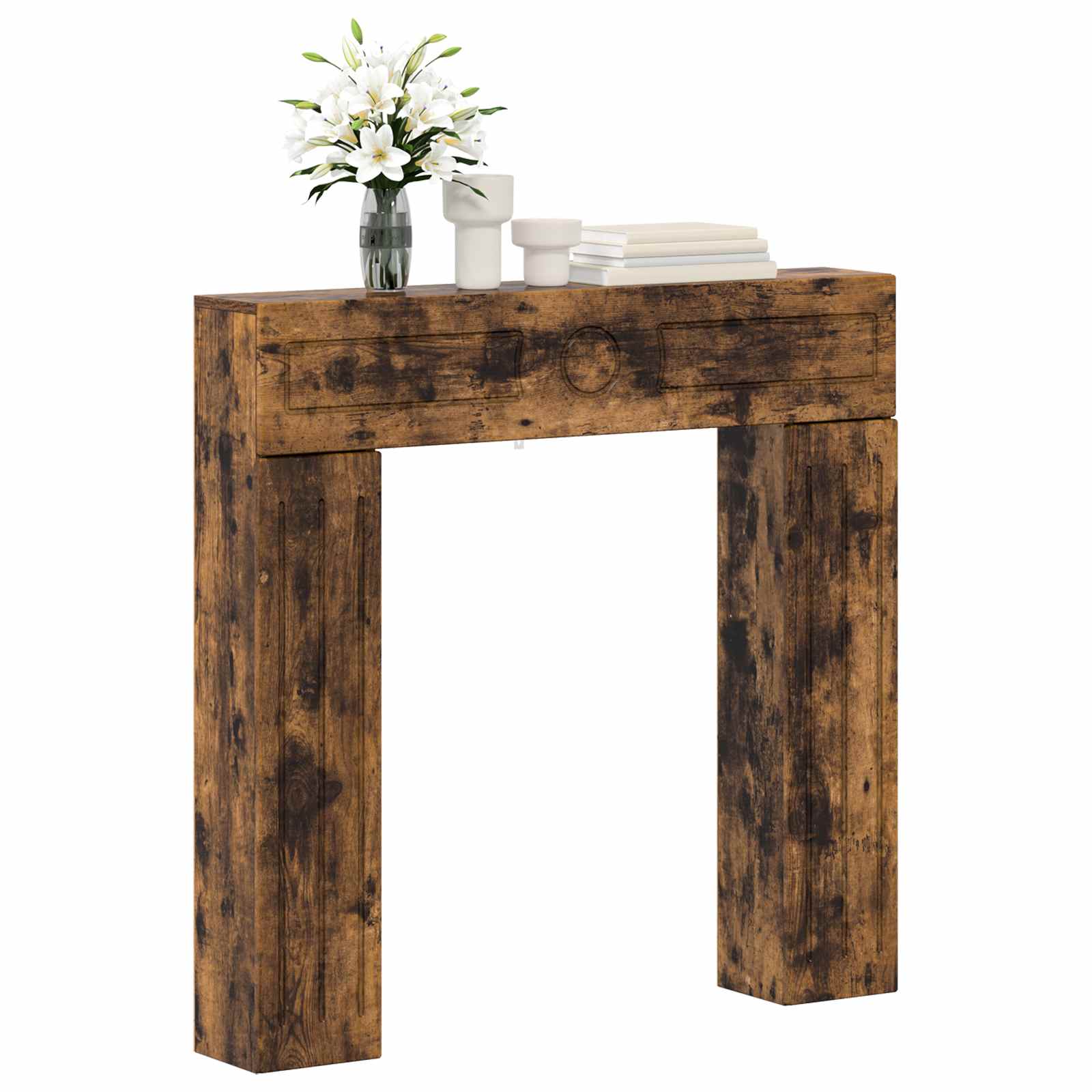 Cornice per camino Rovere Fumo 102 x 18 x 100,5 cm