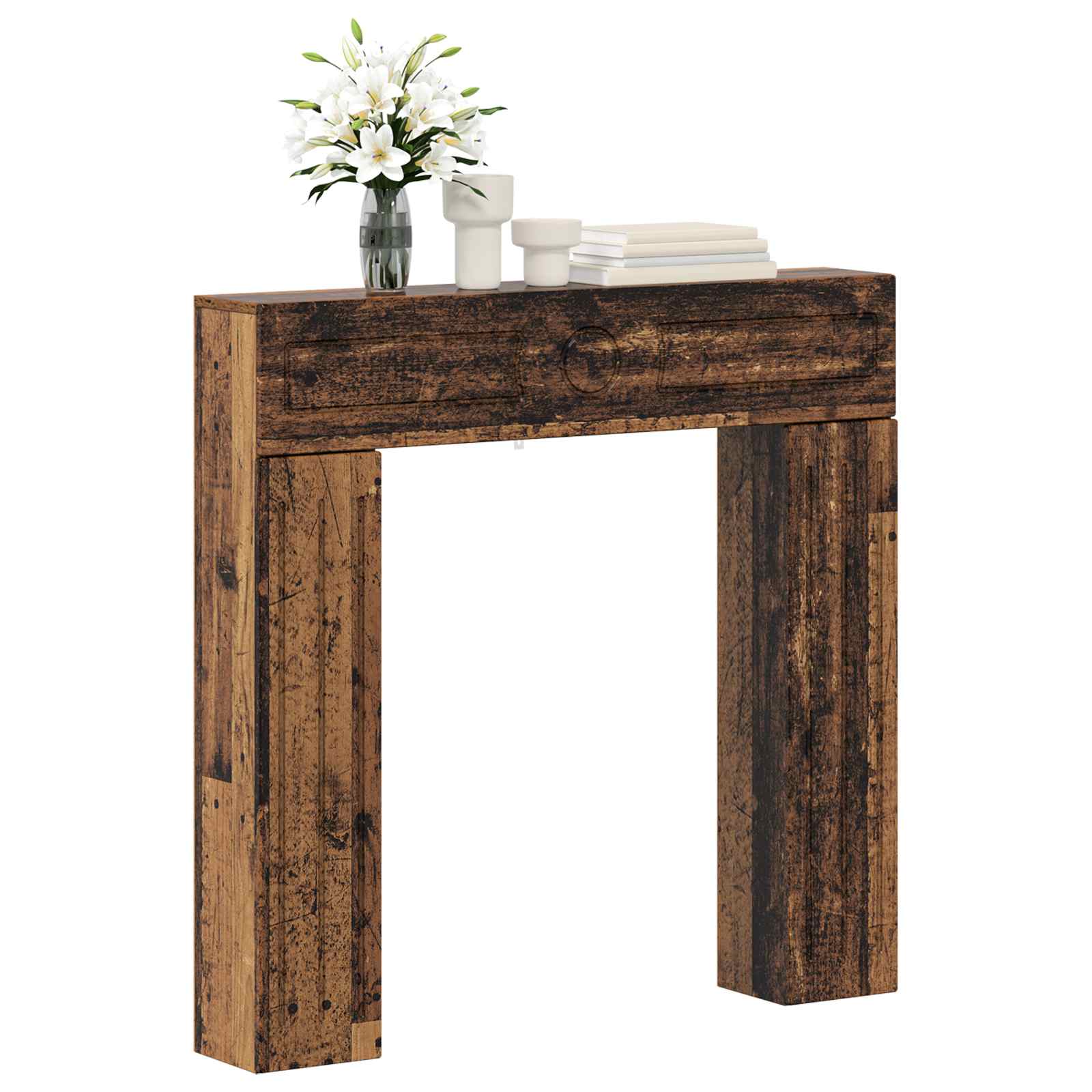 Cornice per camino Legno antico 102 x 18 x 100,5 cm