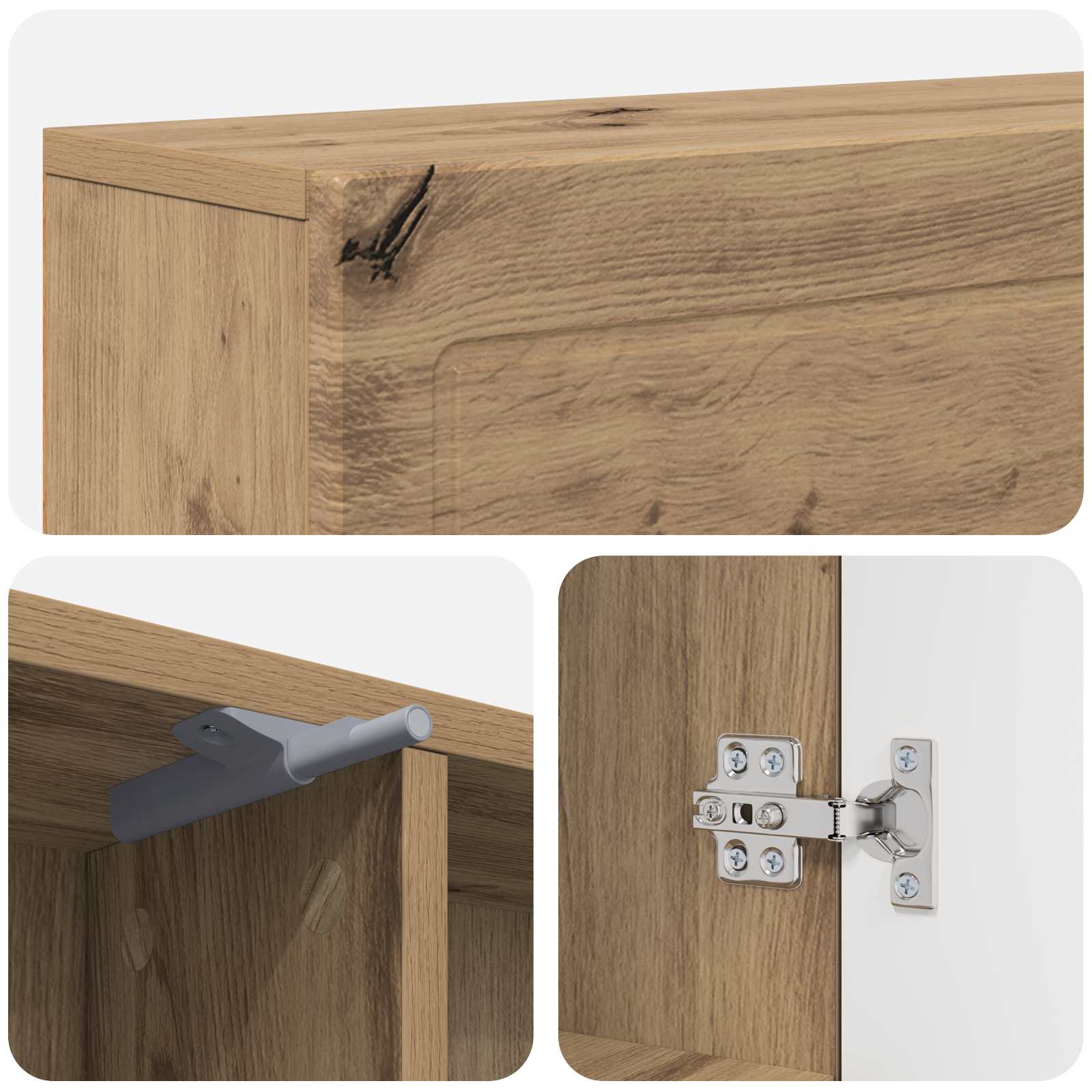 Cornice per camino Rovere Artigianale 102 x 18 x 100,5 cm