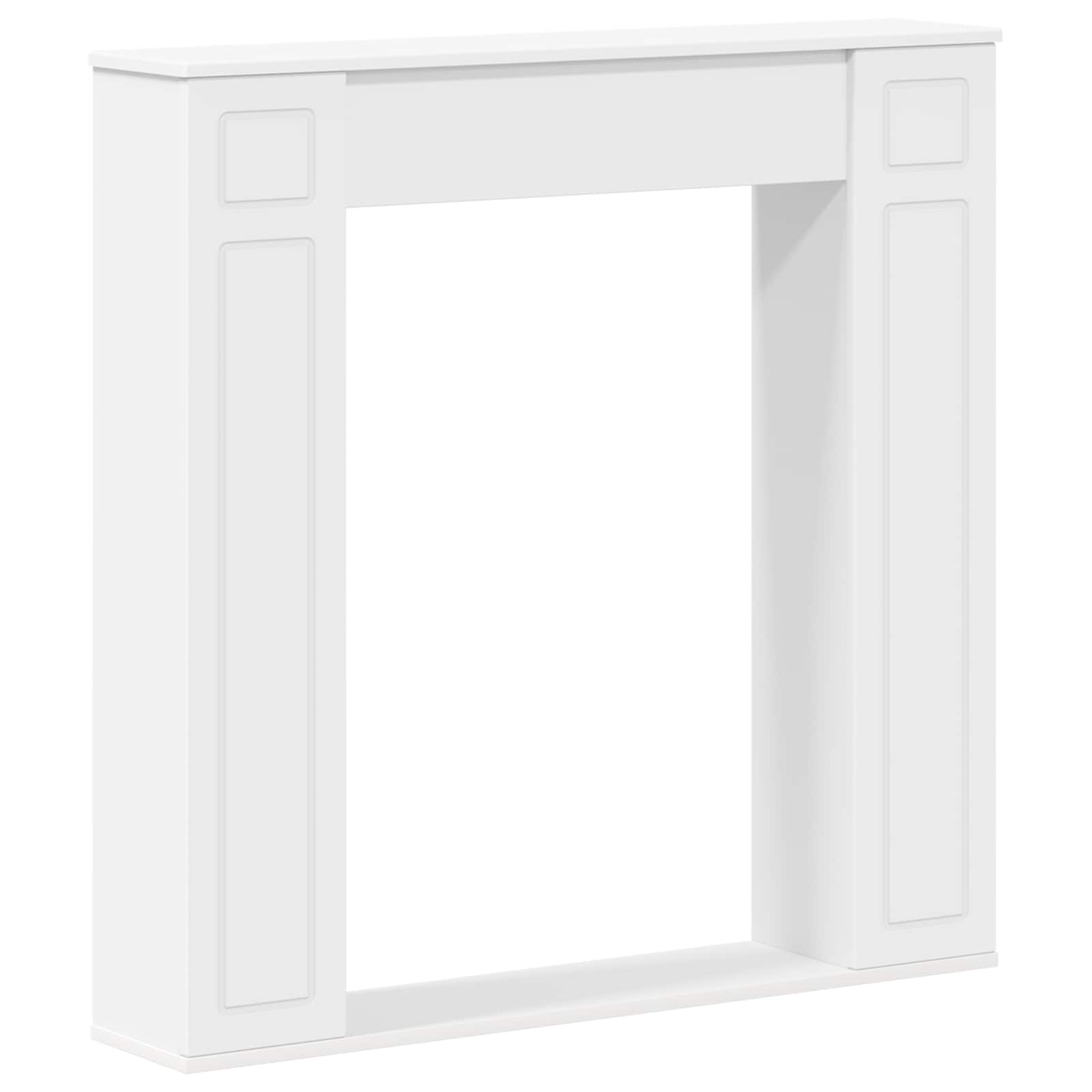 Cornice per camino Bianco 100 x 20 x 100 cm