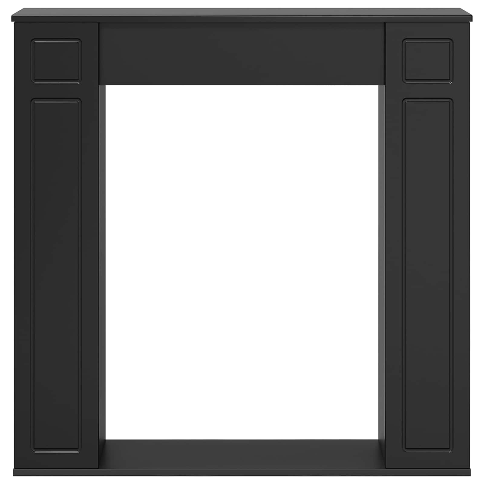 Cornice per camino Nero 100 x 20 x 100 cm Legno ingegnerizzato
