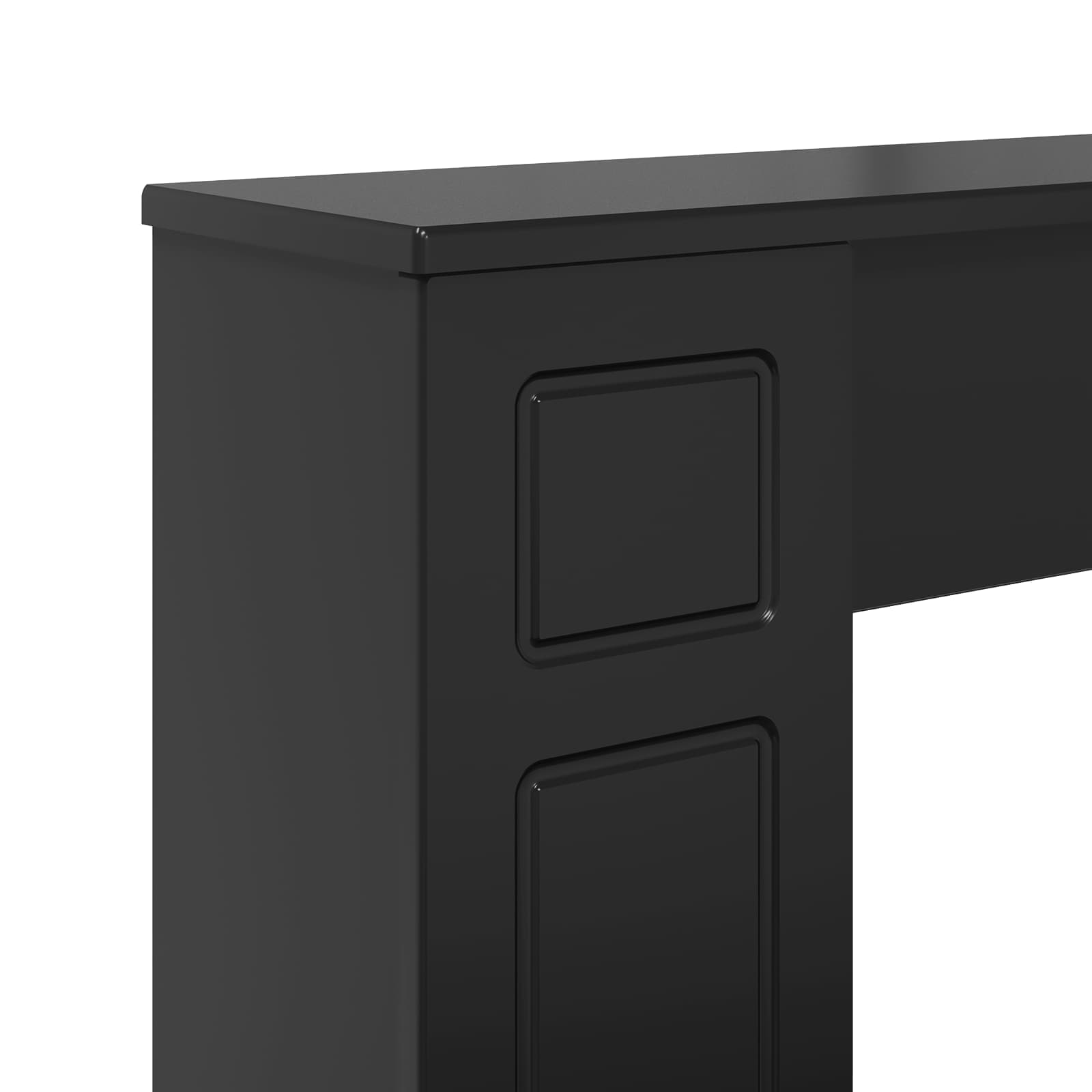 Cornice per camino Nero 100 x 20 x 100 cm Legno ingegnerizzato