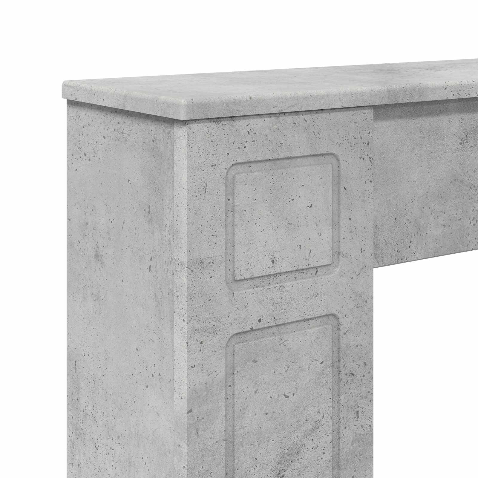 Cornice per camino Grigio Cemento 100 x 20 x 100 cm