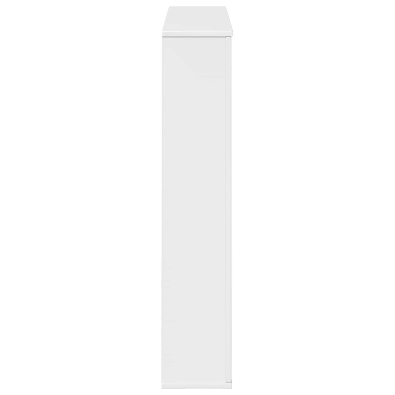 Cornice per camino Bianco Lucido 100 x 20 x 100 cm