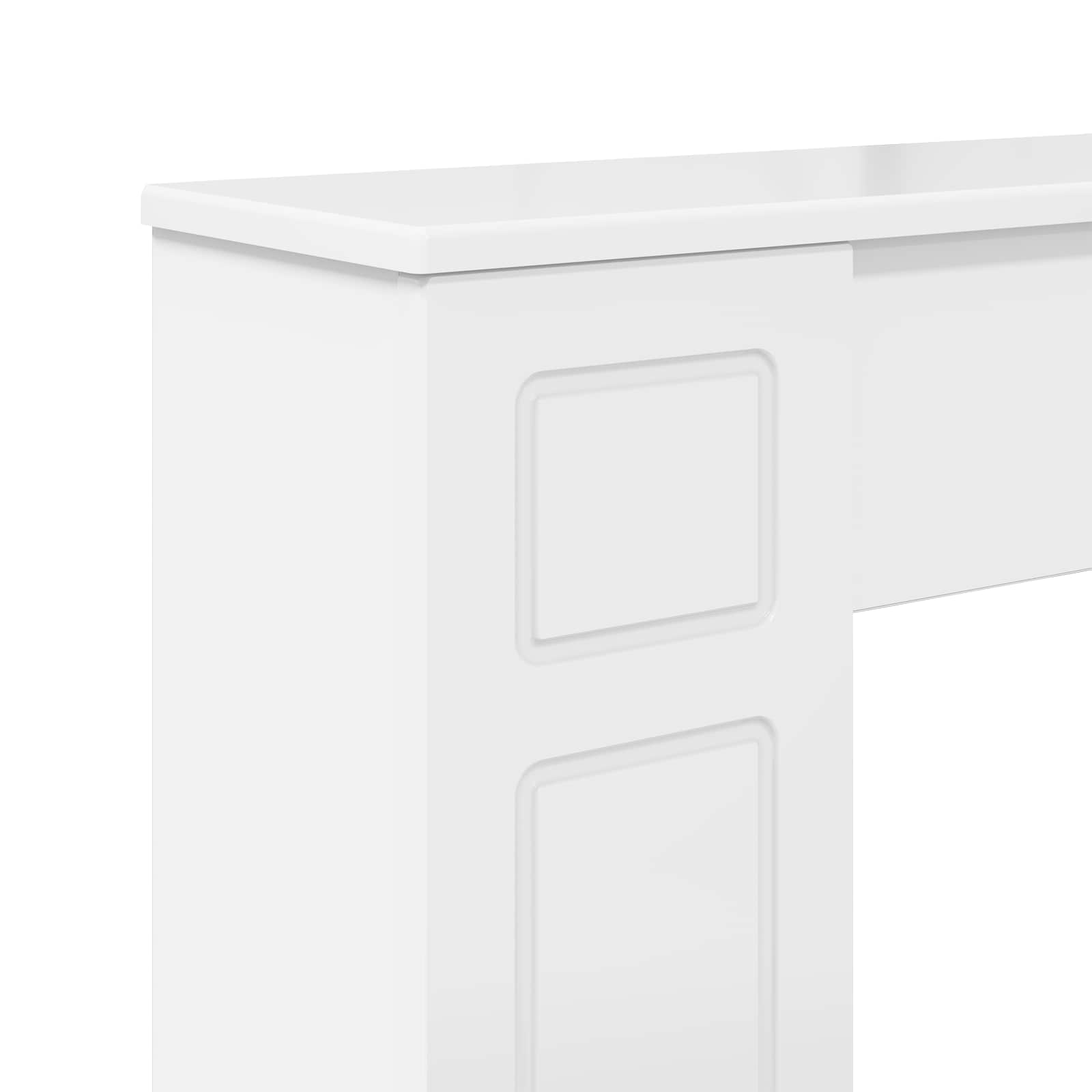 Cornice per camino Bianco Lucido 100 x 20 x 100 cm