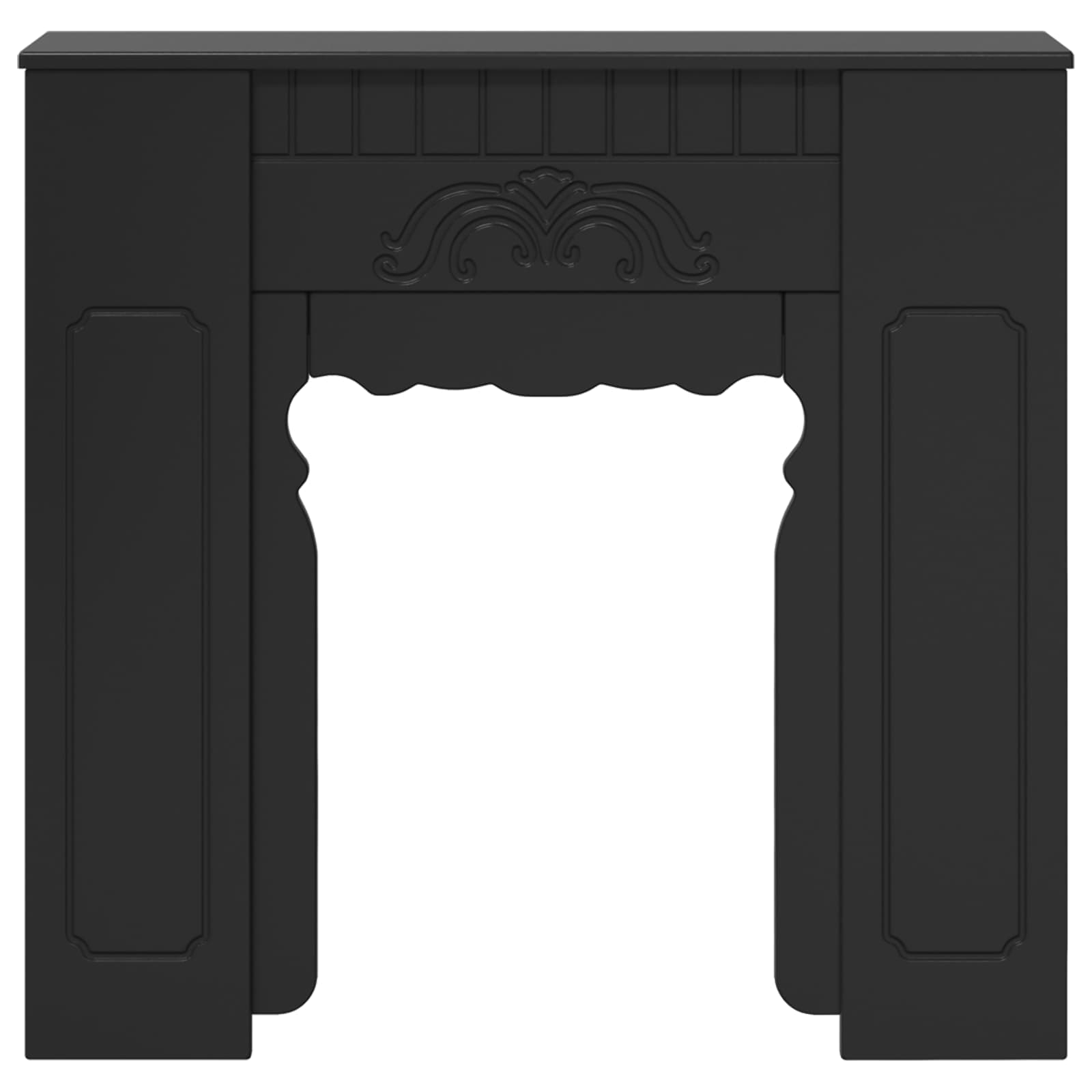 Cornice per camino Nero 93 x 20 x 89 cm Legno ingegnerizzato