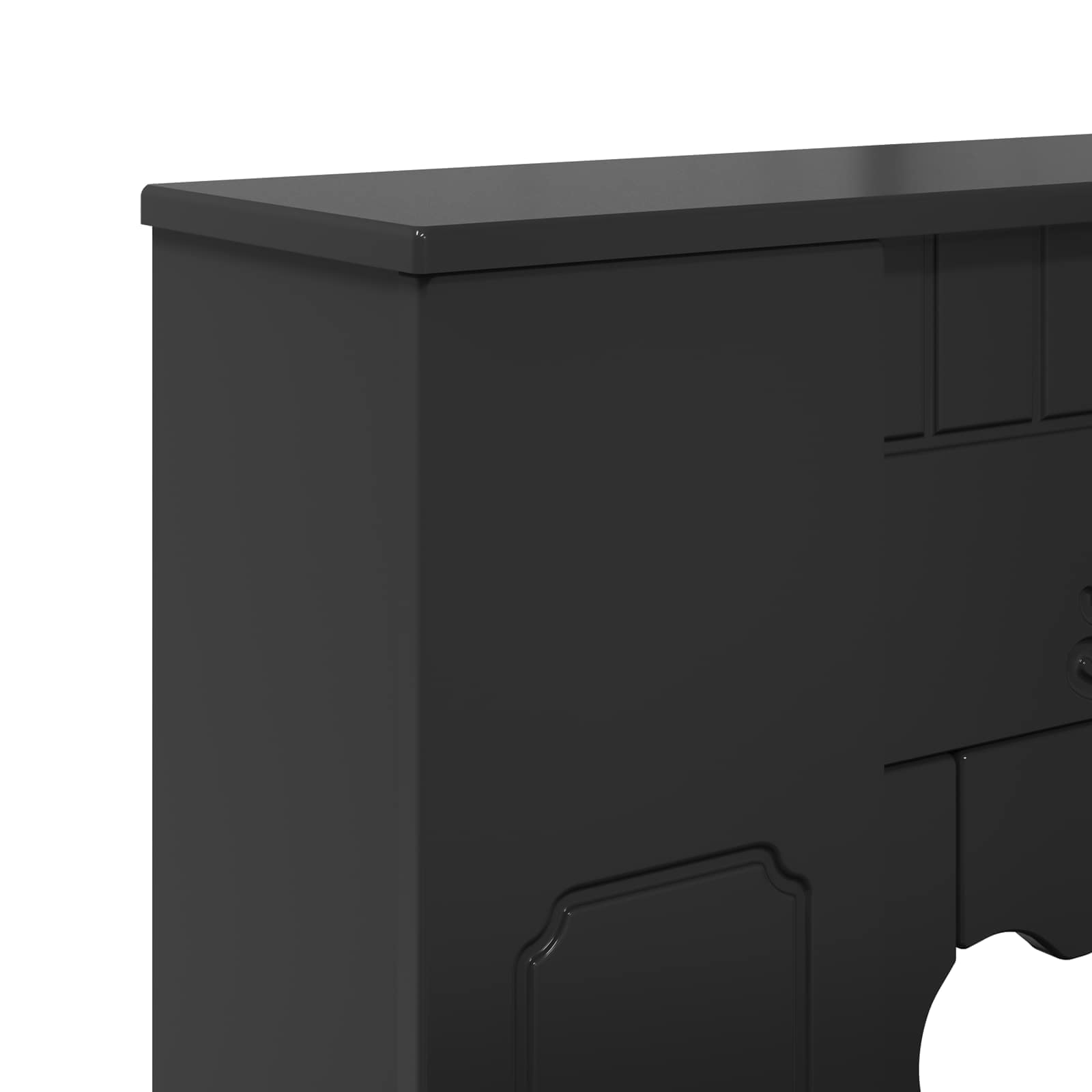 Cornice per camino Nero 93 x 20 x 89 cm Legno ingegnerizzato