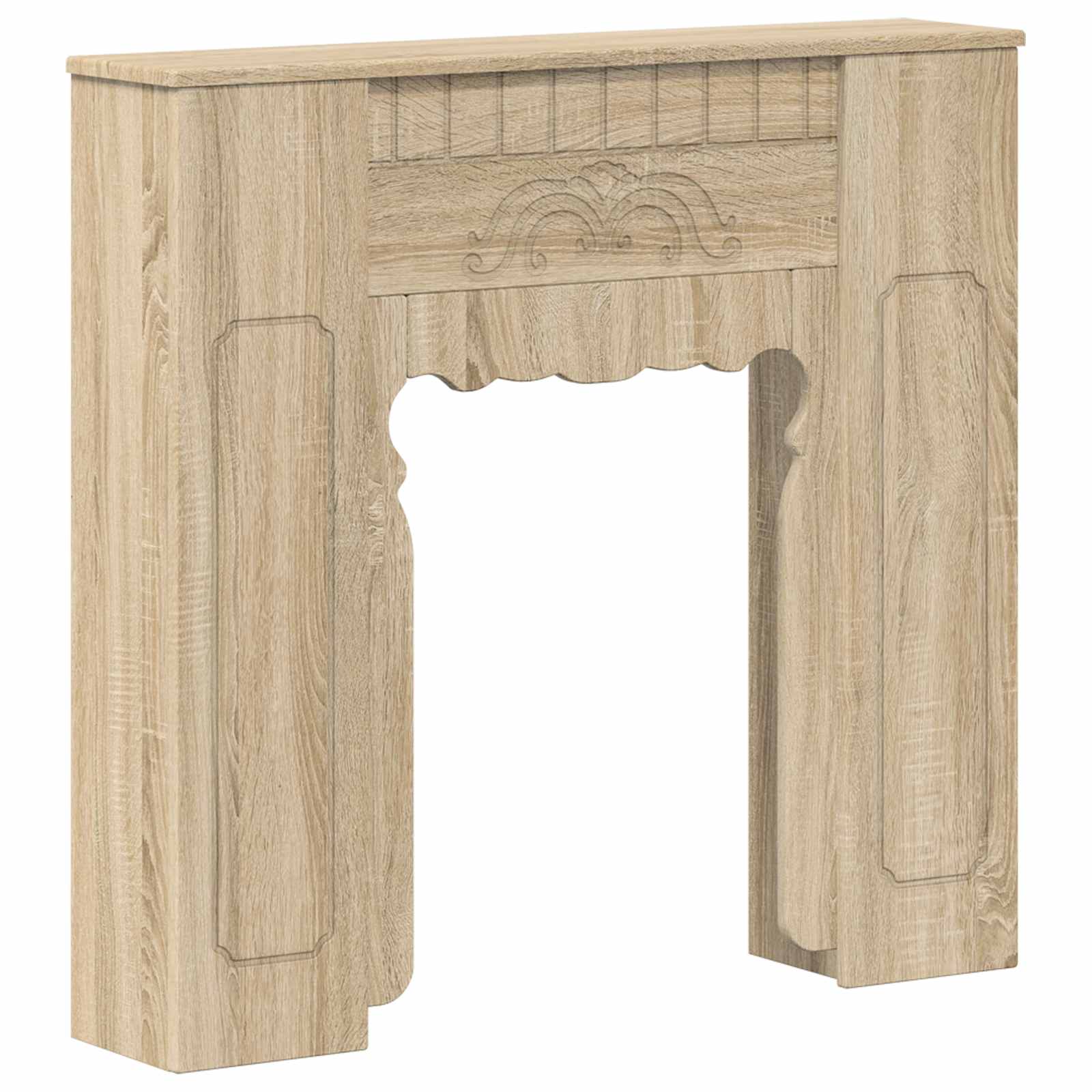 Cornice per camino Rovere Sonoma 93 x 20 x 89 cm