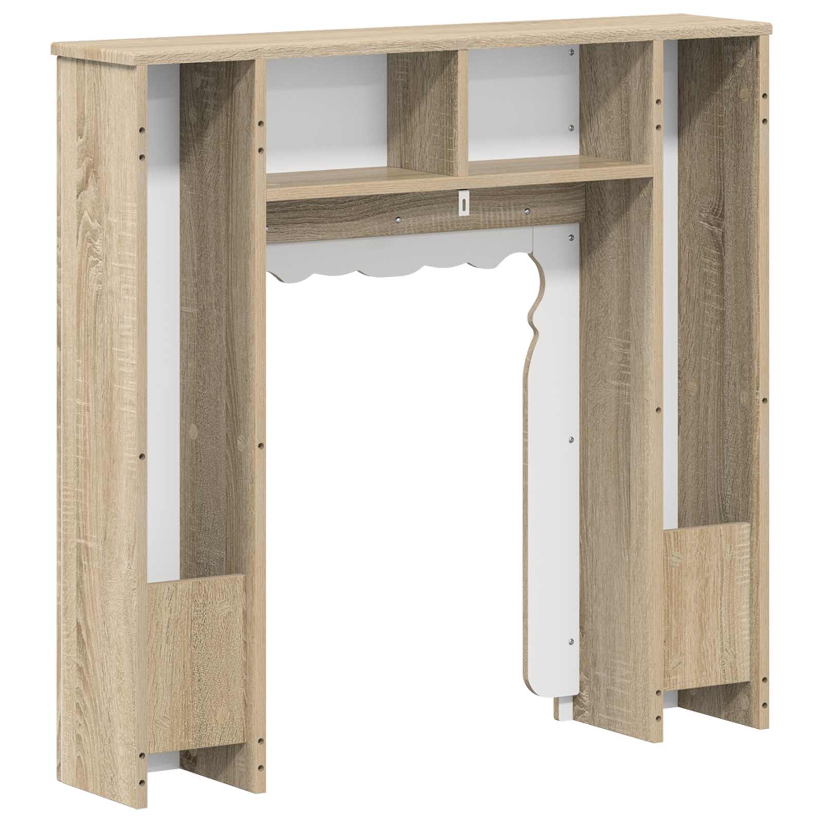 Cornice per camino Rovere Sonoma 93 x 20 x 89 cm