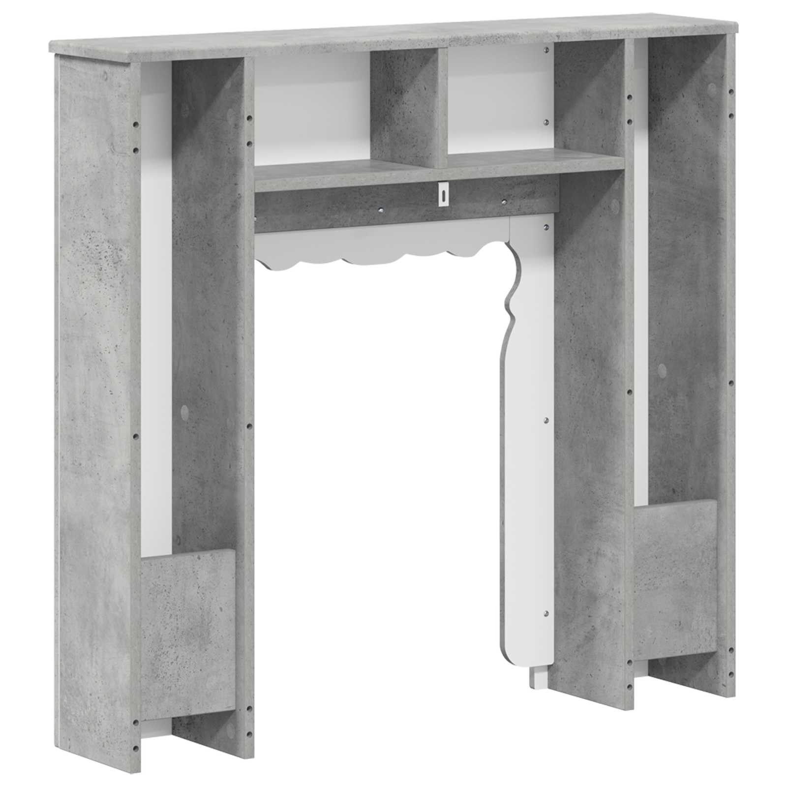 Cornice per camino Grigio Cemento 93 x 20 x 89 cm