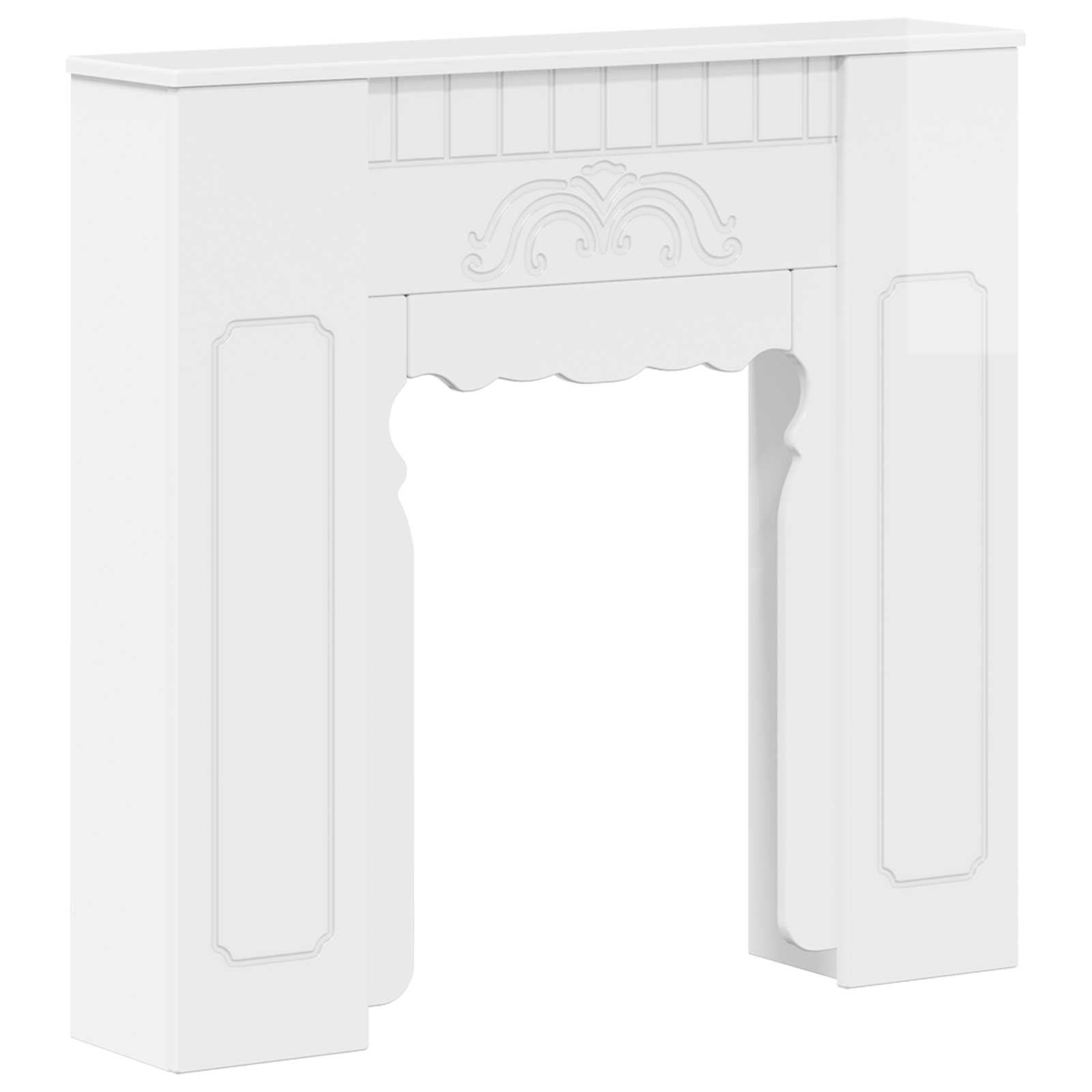 Cornice per camino Bianco Lucido 93 x 20 x 89 cm