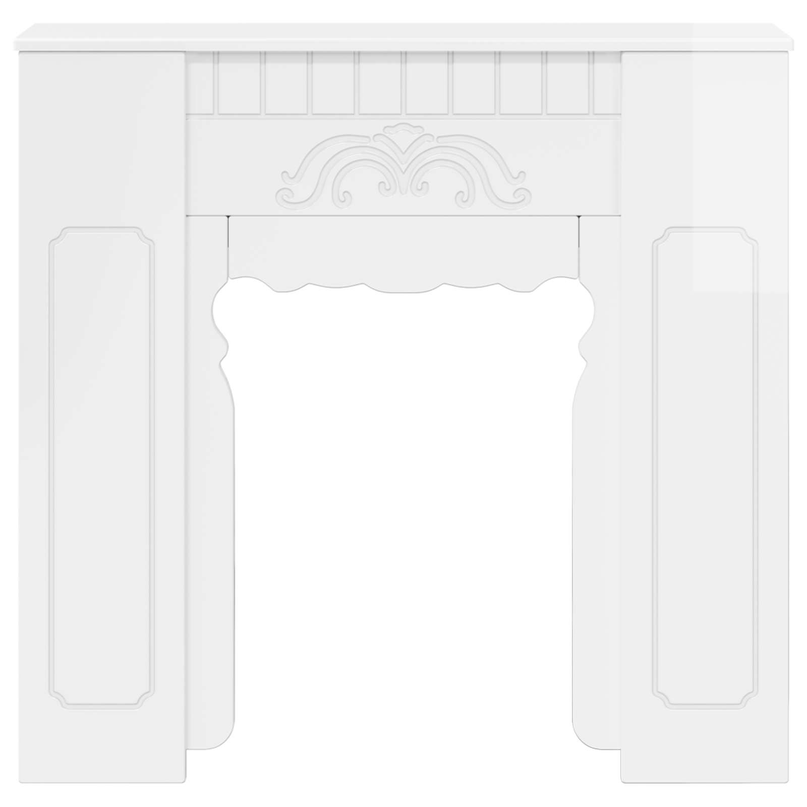 Cornice per camino Bianco Lucido 93 x 20 x 89 cm