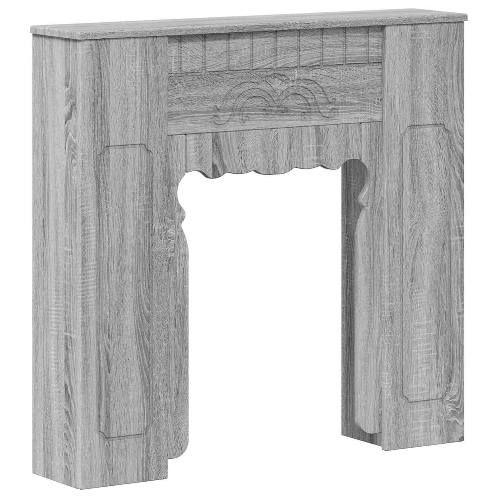Cornice per camino Sonoma grigio 93 x 20 x 89 cm